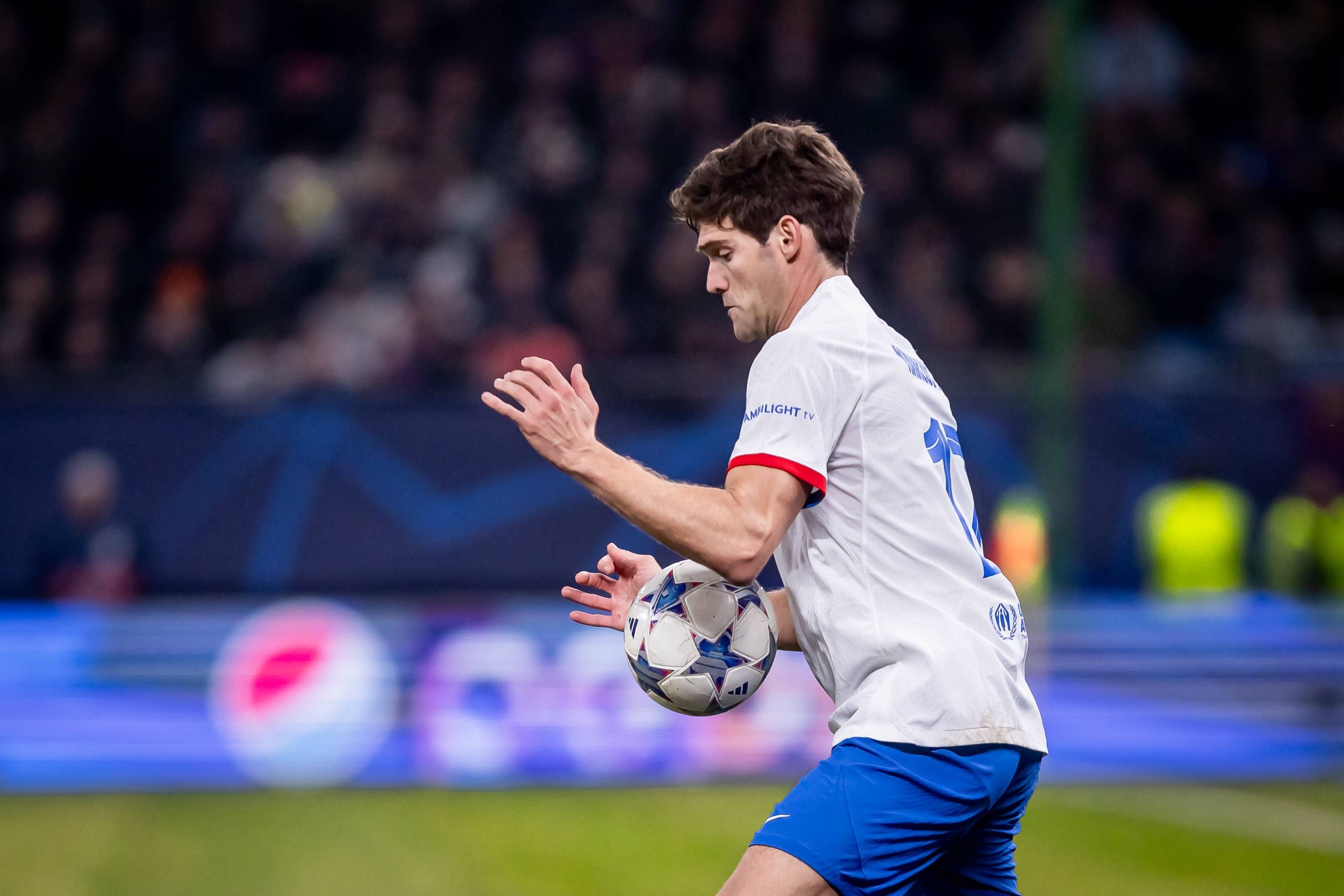 Marcos Alonso, en el Shakhtar-Barcelona.