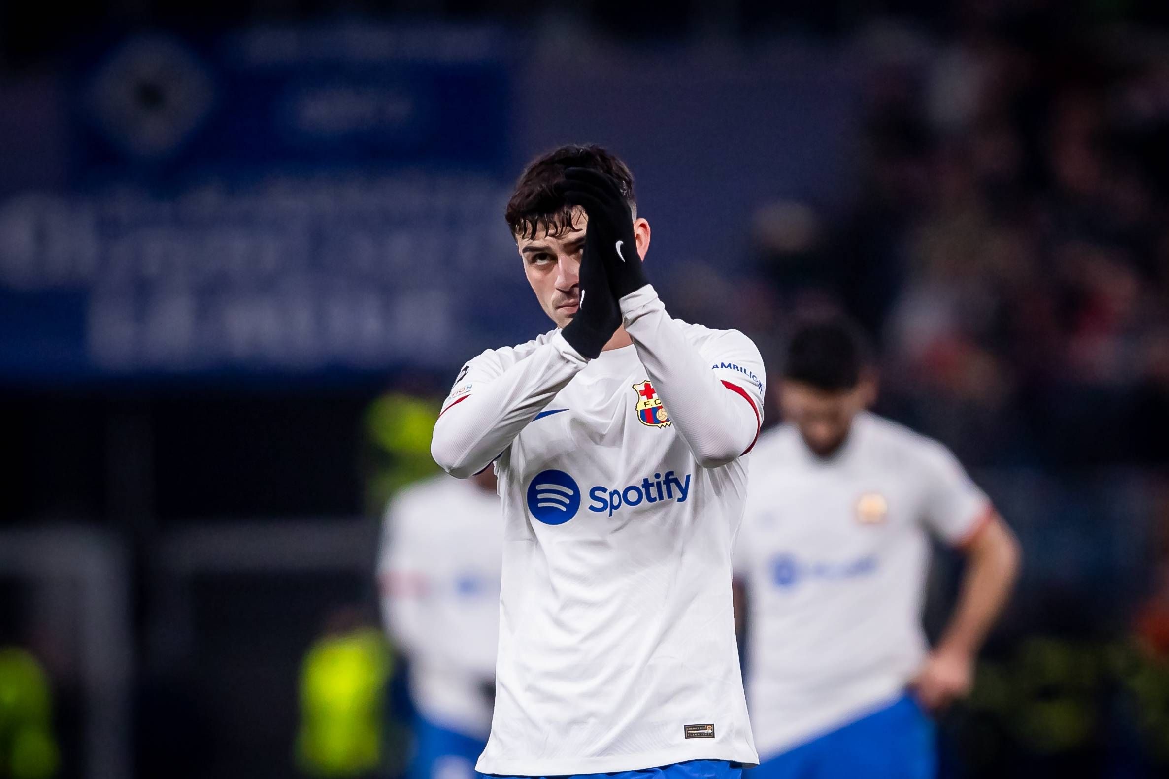 Pedri, en el Shakhtar-Barcelona.