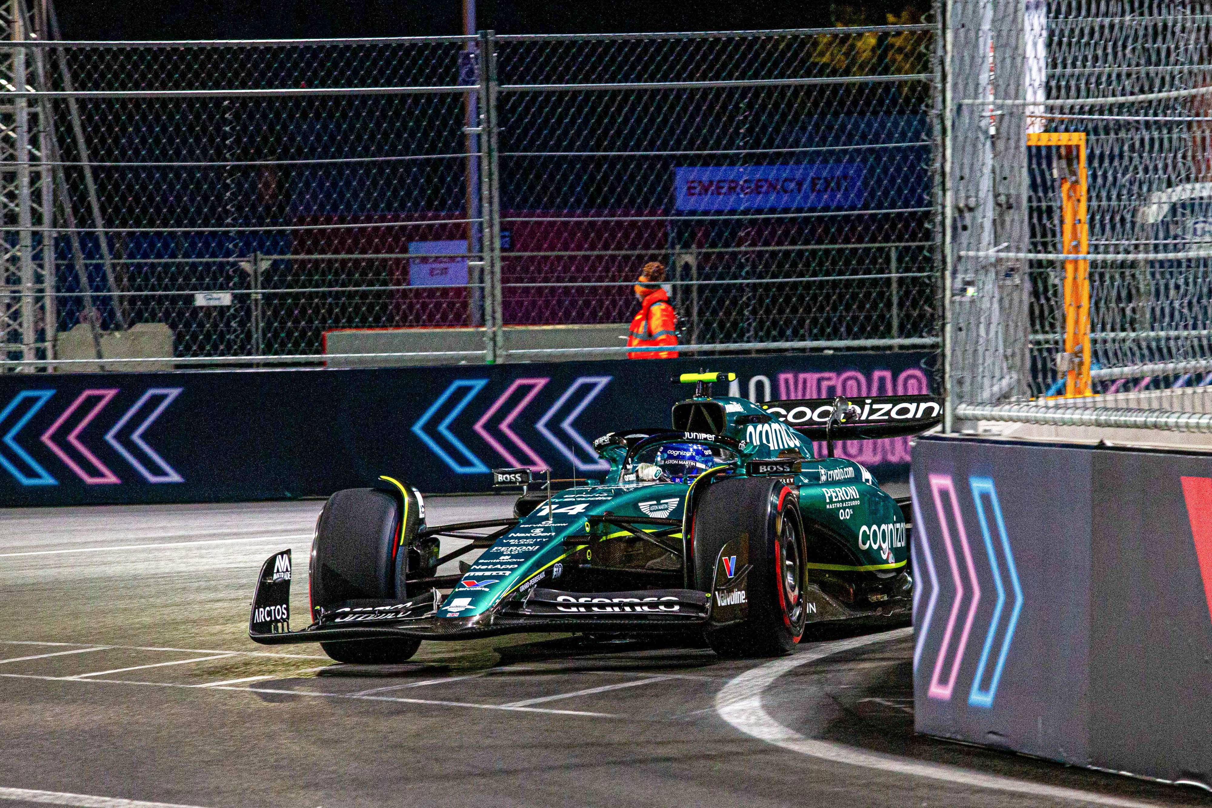  Fernando Alonso, durante el GP de Las Vegas.