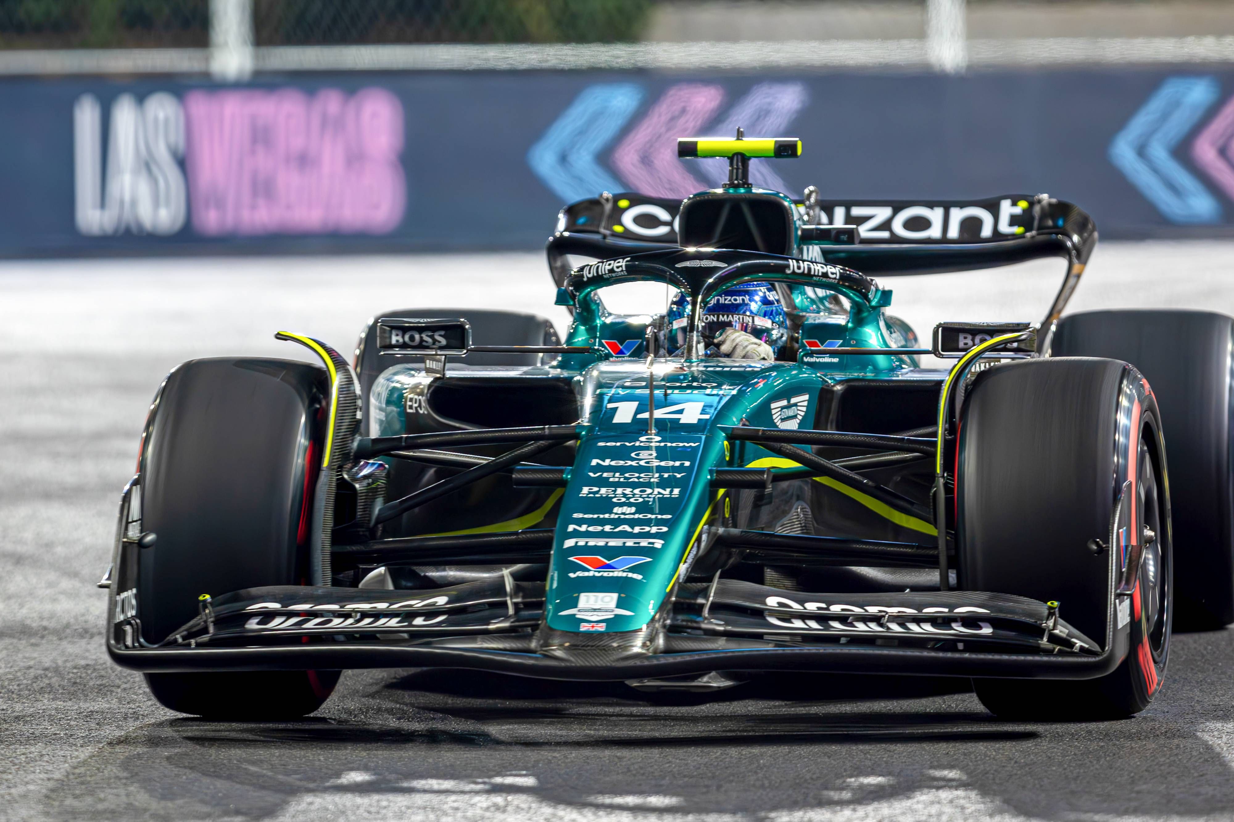 Fernando Alonso, en el GP de Las Vegas.