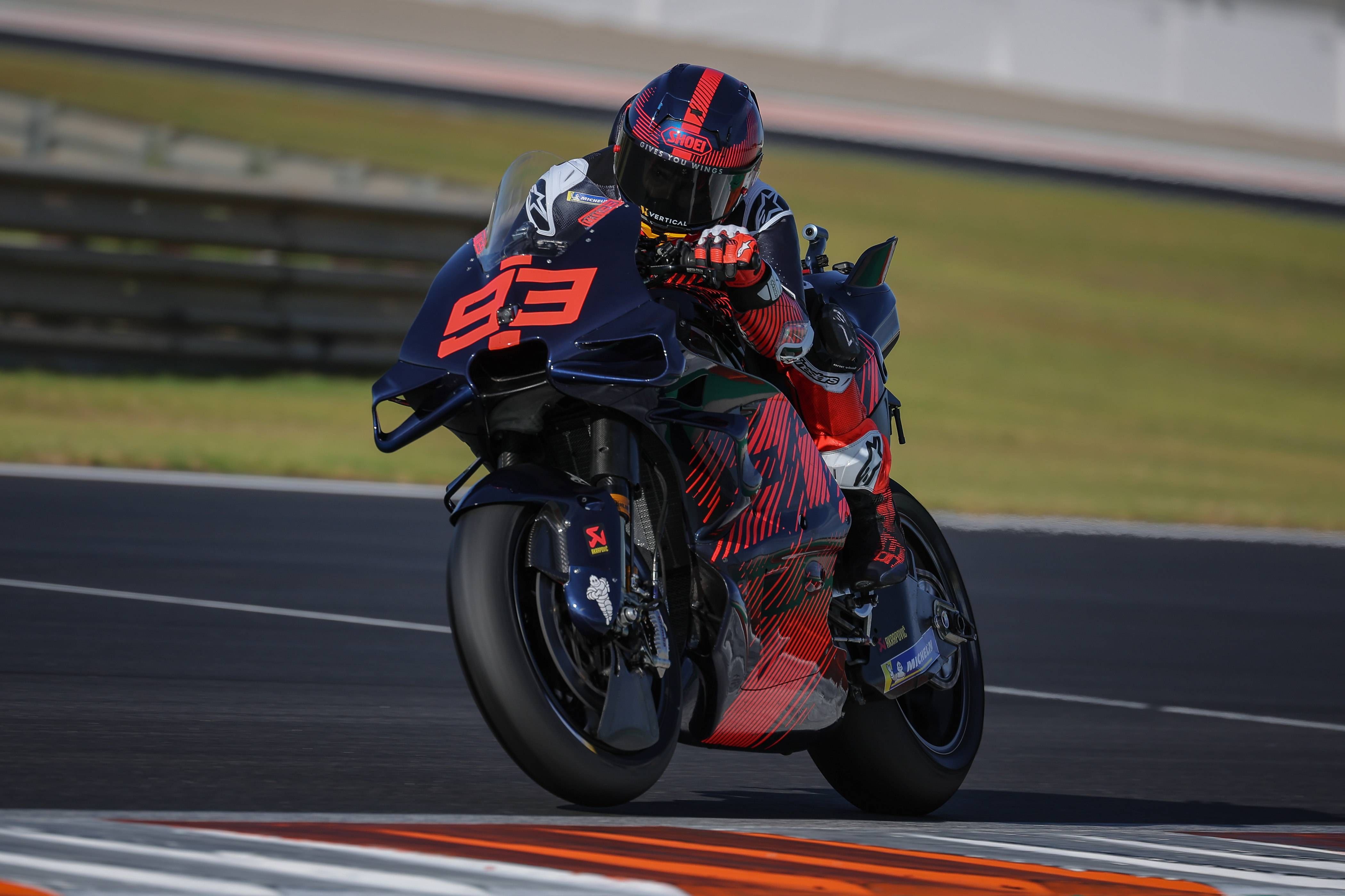  Marc Márquez, en el test de Valencia con Gresini.
