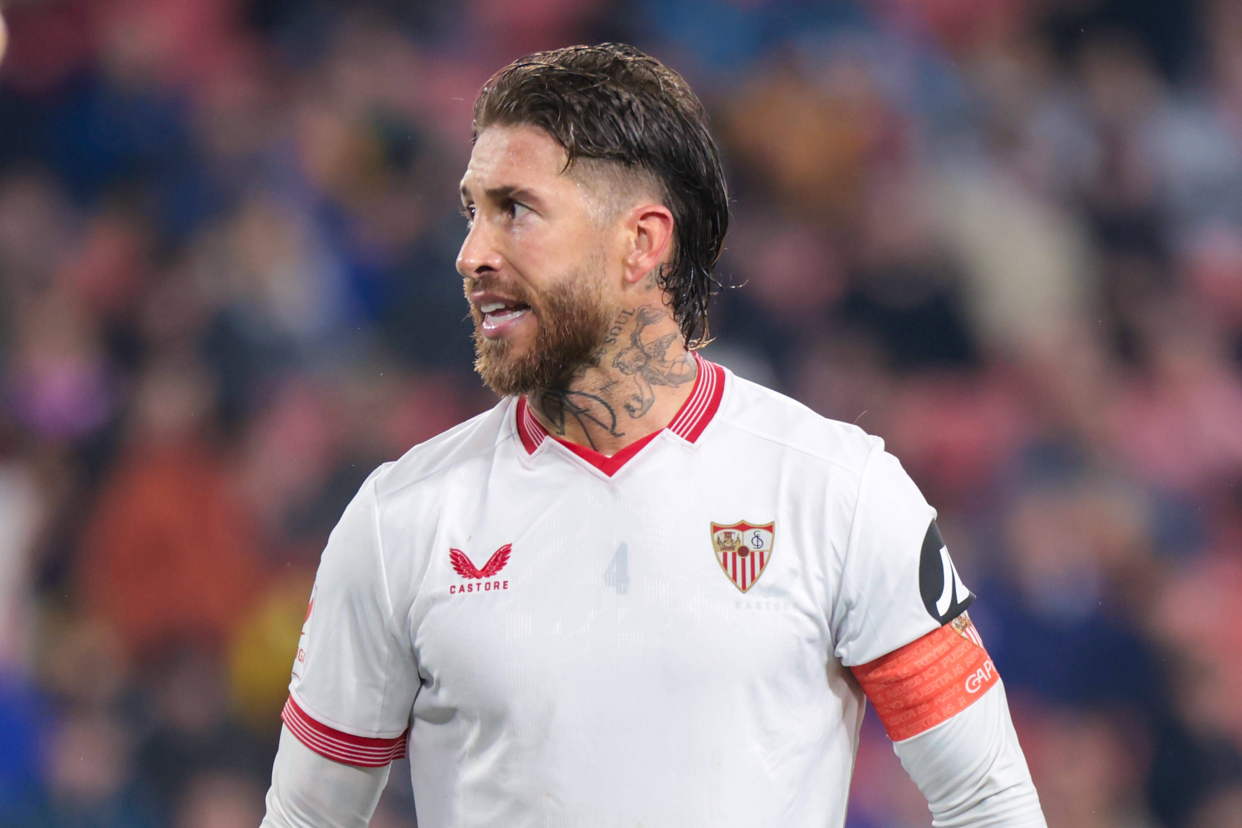Sergio Ramos, en un partido con el Sevilla.