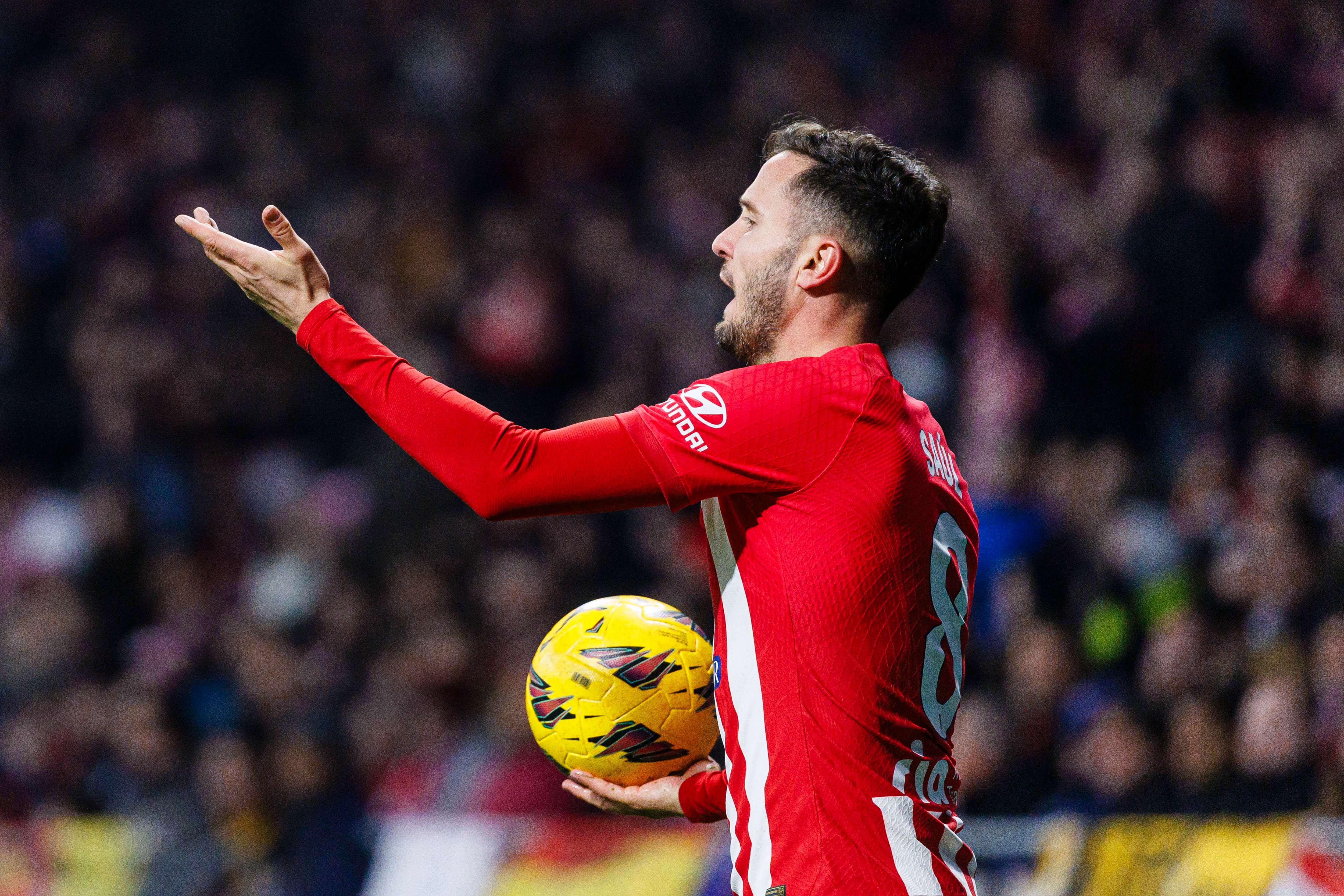 Saúl Ñíguez, en un partido del Atlético de Madrid.