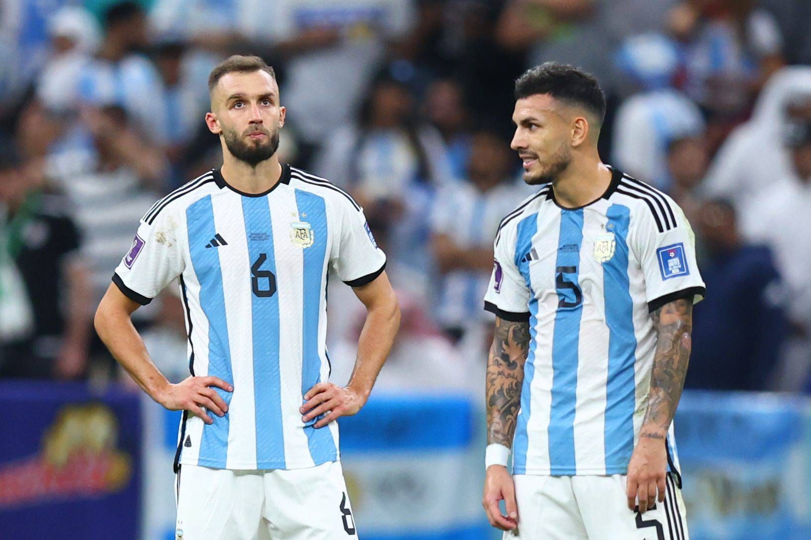 Germán Pezzella con la selección de Argentina.