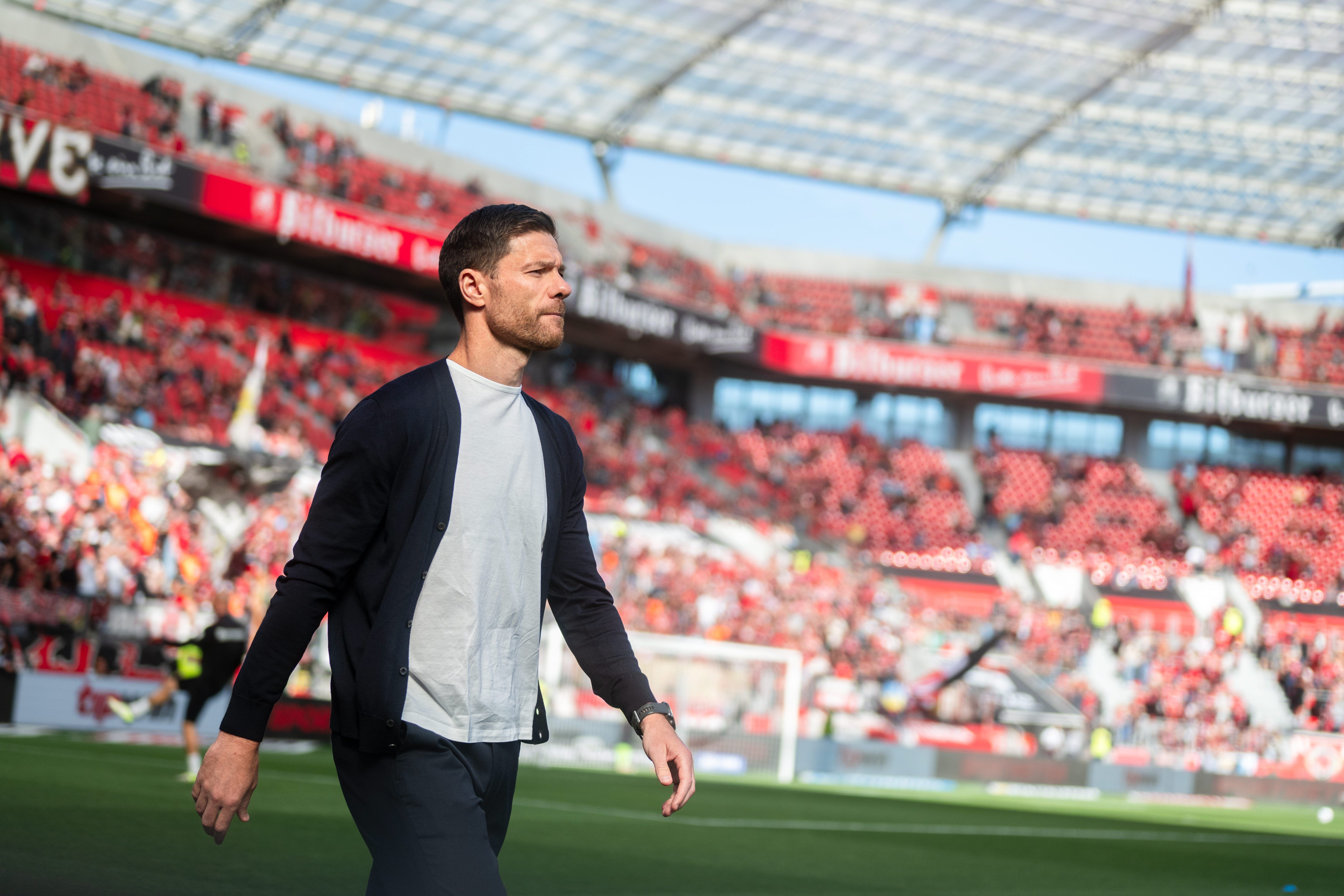  Xabi Alonso en el BayArena, estadio del  Bayern Leverkusen.