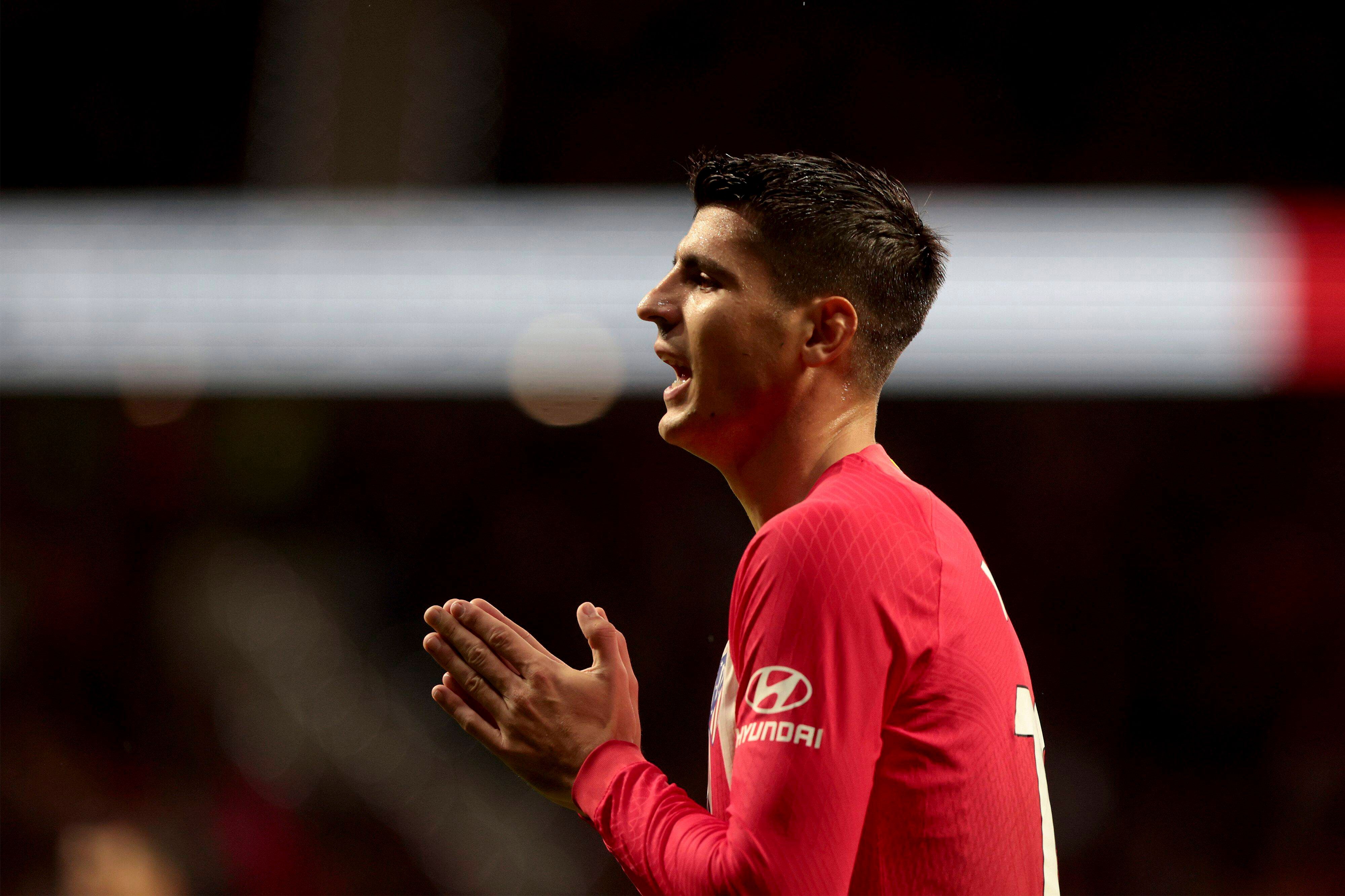 Álvaro Morata, en un partido del Atlético de Madrid.