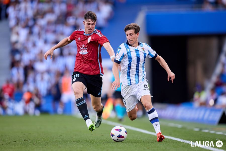  Aihen Muñoz en el Real Sociedad - Celta.