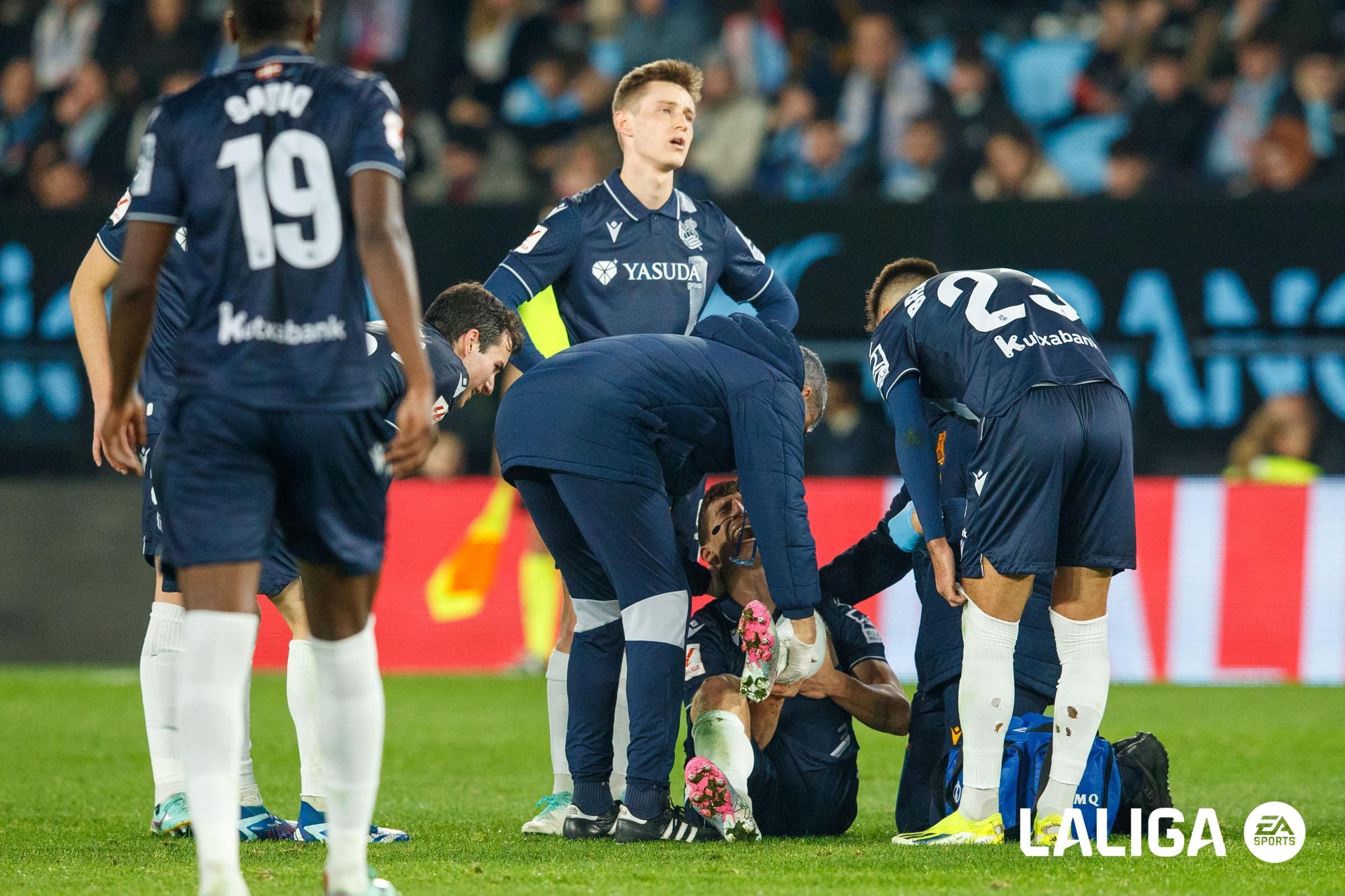  Lesión de Aihen Muñoz en el Celta - Real Sociedad.