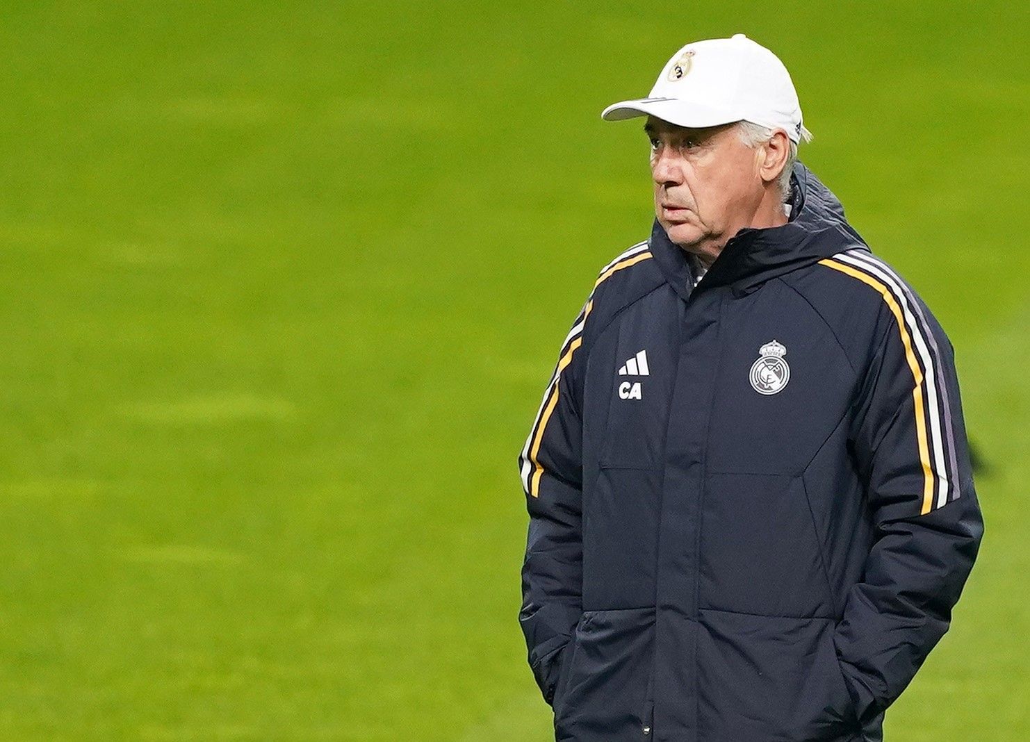  Carlo Ancelotti, en una sesión del Real Madrid.