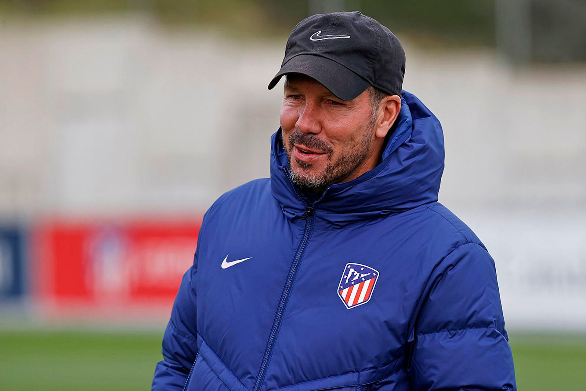  Diego Pablo Simeone, en una sesión del Atlético.