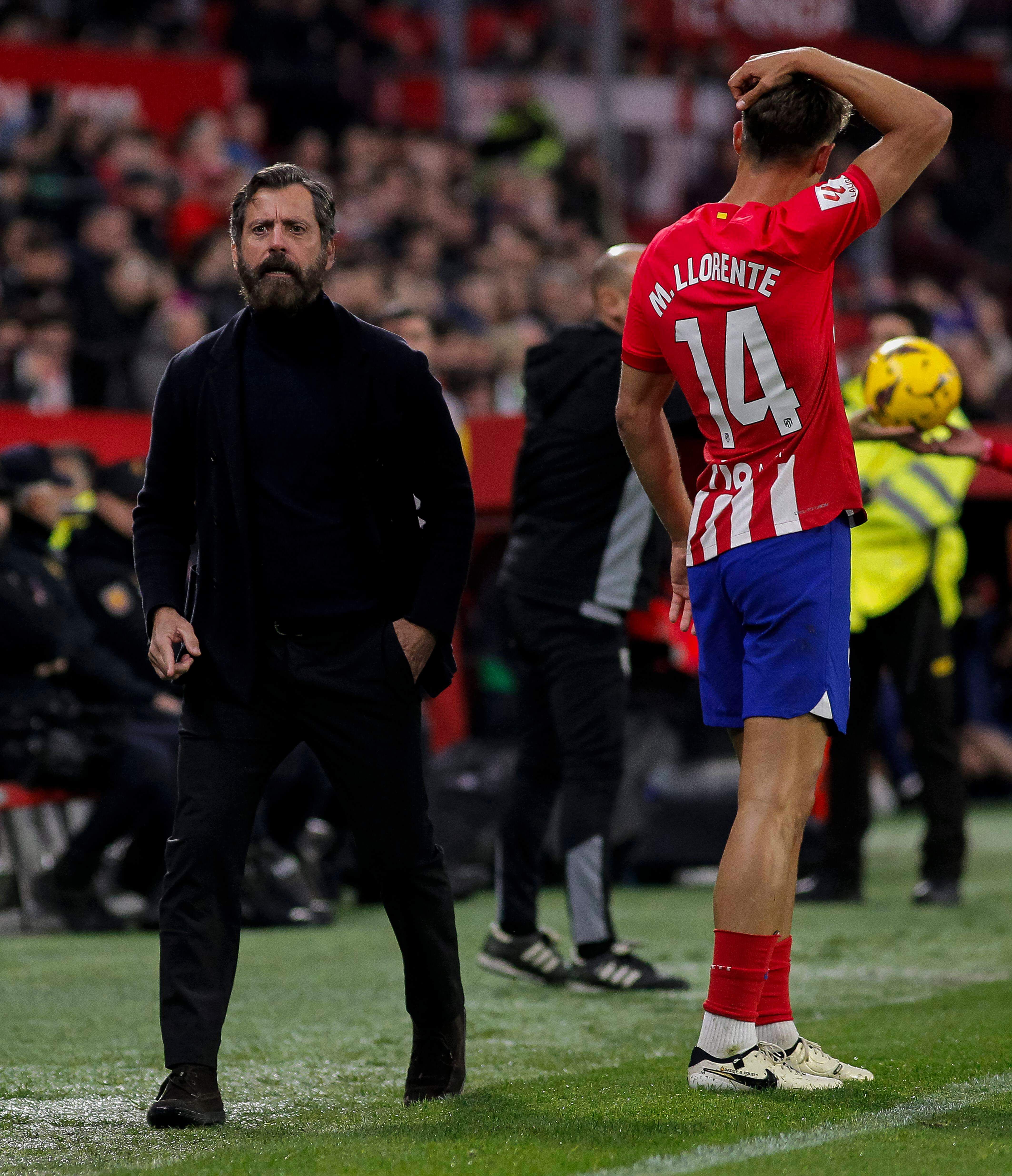  Quique Sánchez Flores, ante el Atlético de Madrid. 
