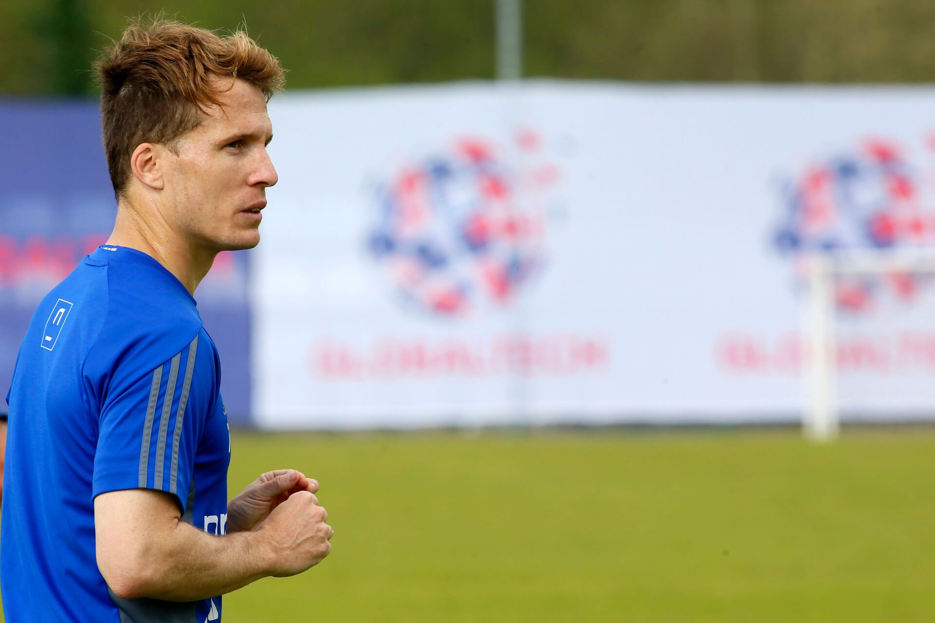 Néstor Susaeta durante un entrenamiento.