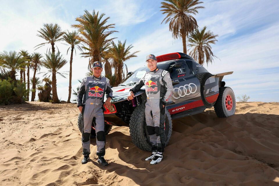Carlos Sainz, entrenando con Audi.