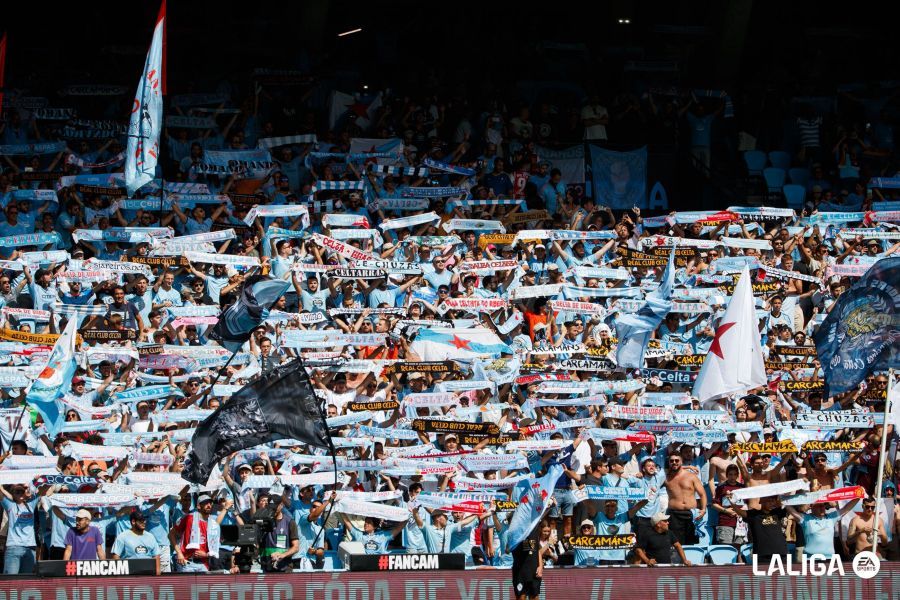  Afición del Celta en el partido ante Osasuna.