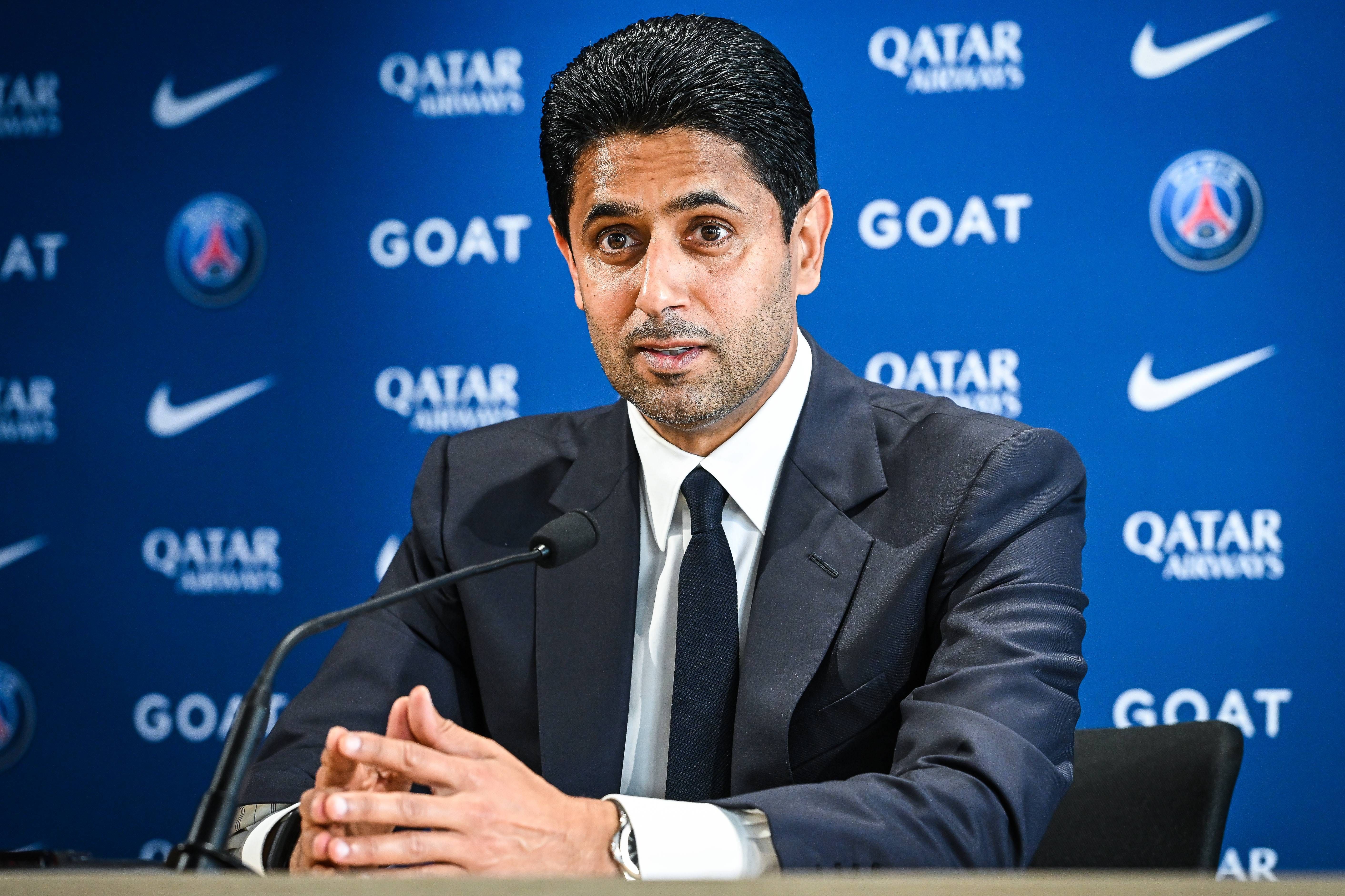  Al Khelaifi, en rueda de prensa del PSG (FOTO: Cordón Press).
