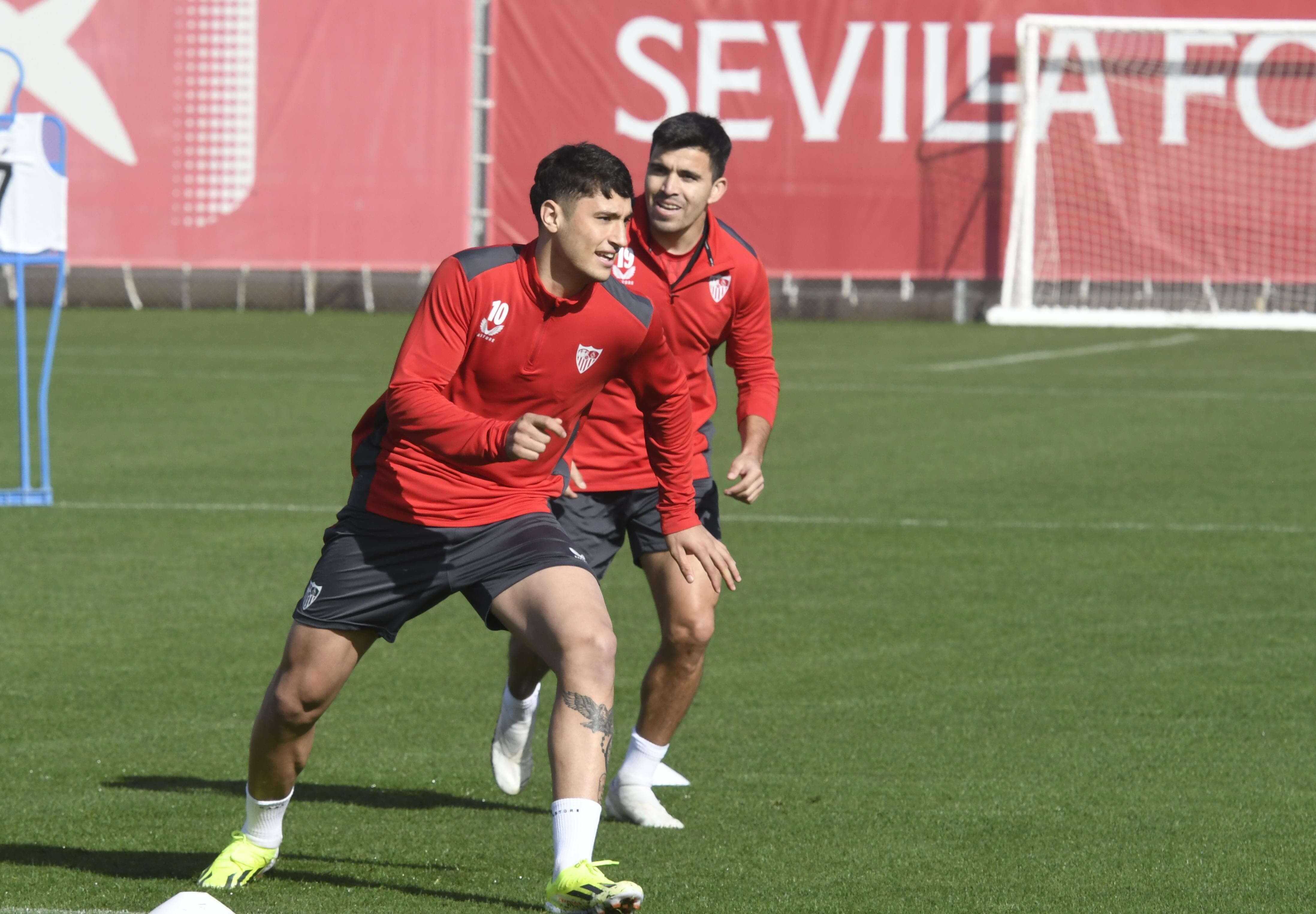 Alejo Veliz, en el entrenamiento