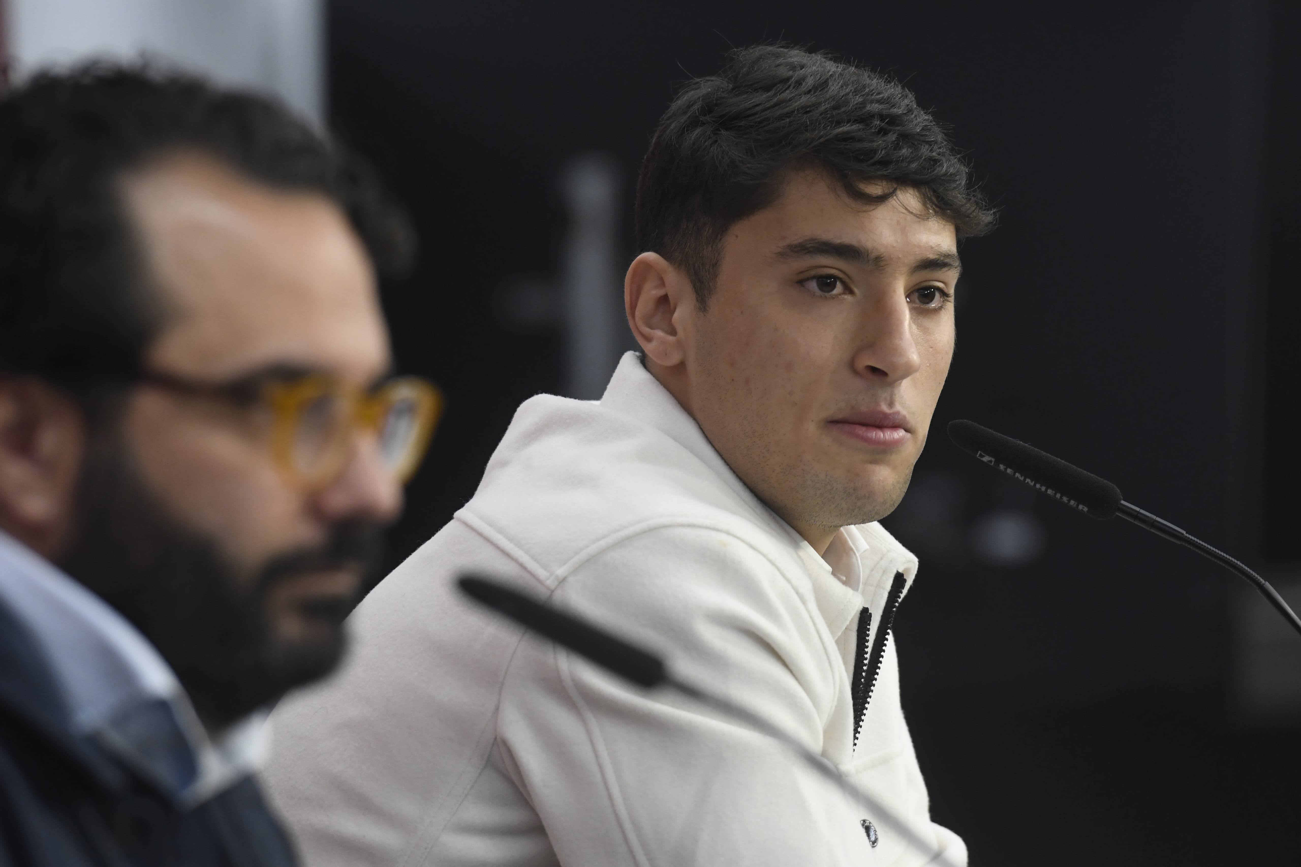  Alejo Véliz, en su presentación con el Sevilla FC