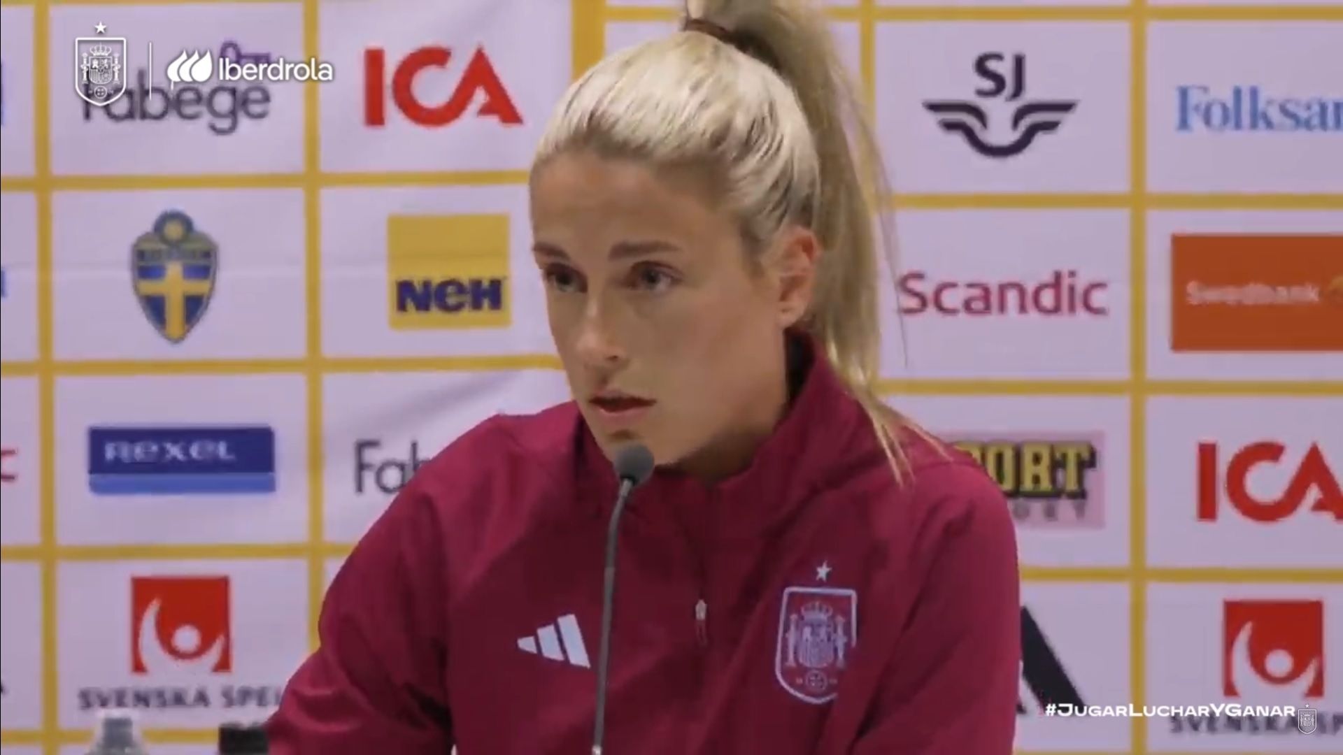  Alexia Putellas durante la rueda de prensa previa al choque ante Suecia