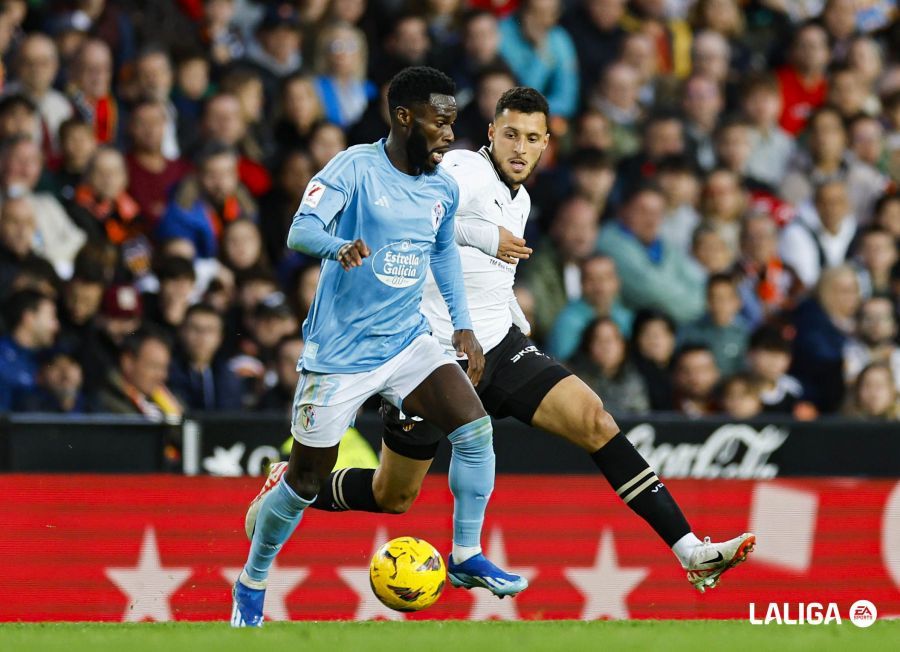 Amallah en el Valencia - Celta (Foto: LALIGA).