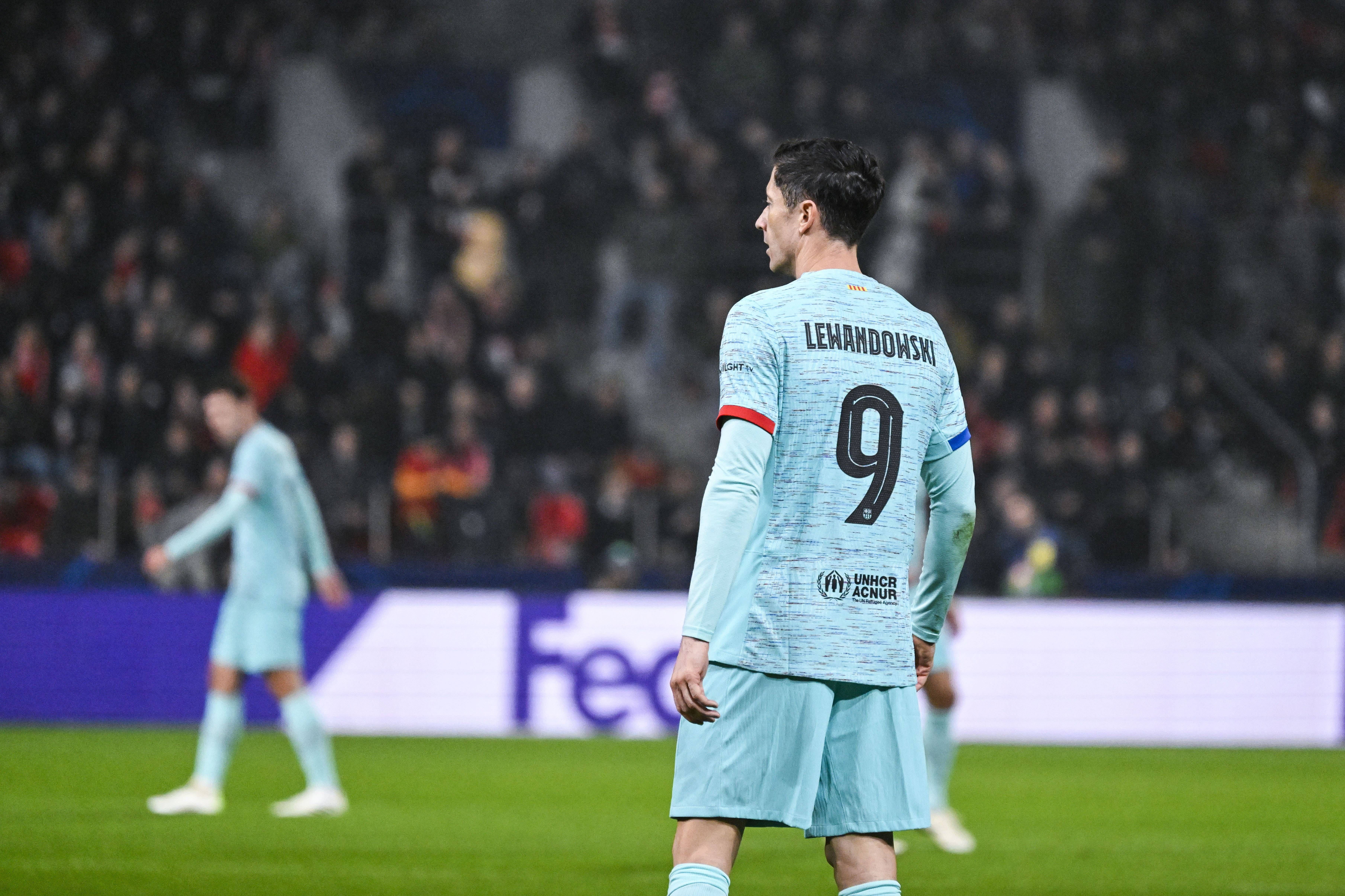  Robert Lewandowski, durante el Amberes-Barcelona.