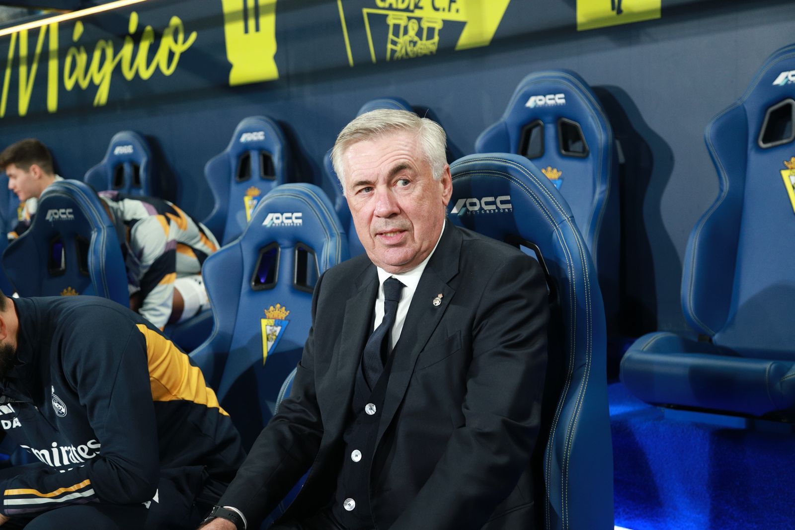  Ancelotti, durante el Cádiz - Real Madrid.