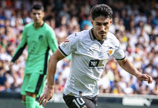 André Almeida, ante el Atlético de Madrid.