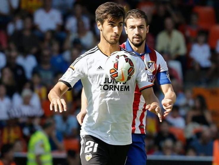 André Gomes contra el Atlético (Fuente: EFE).