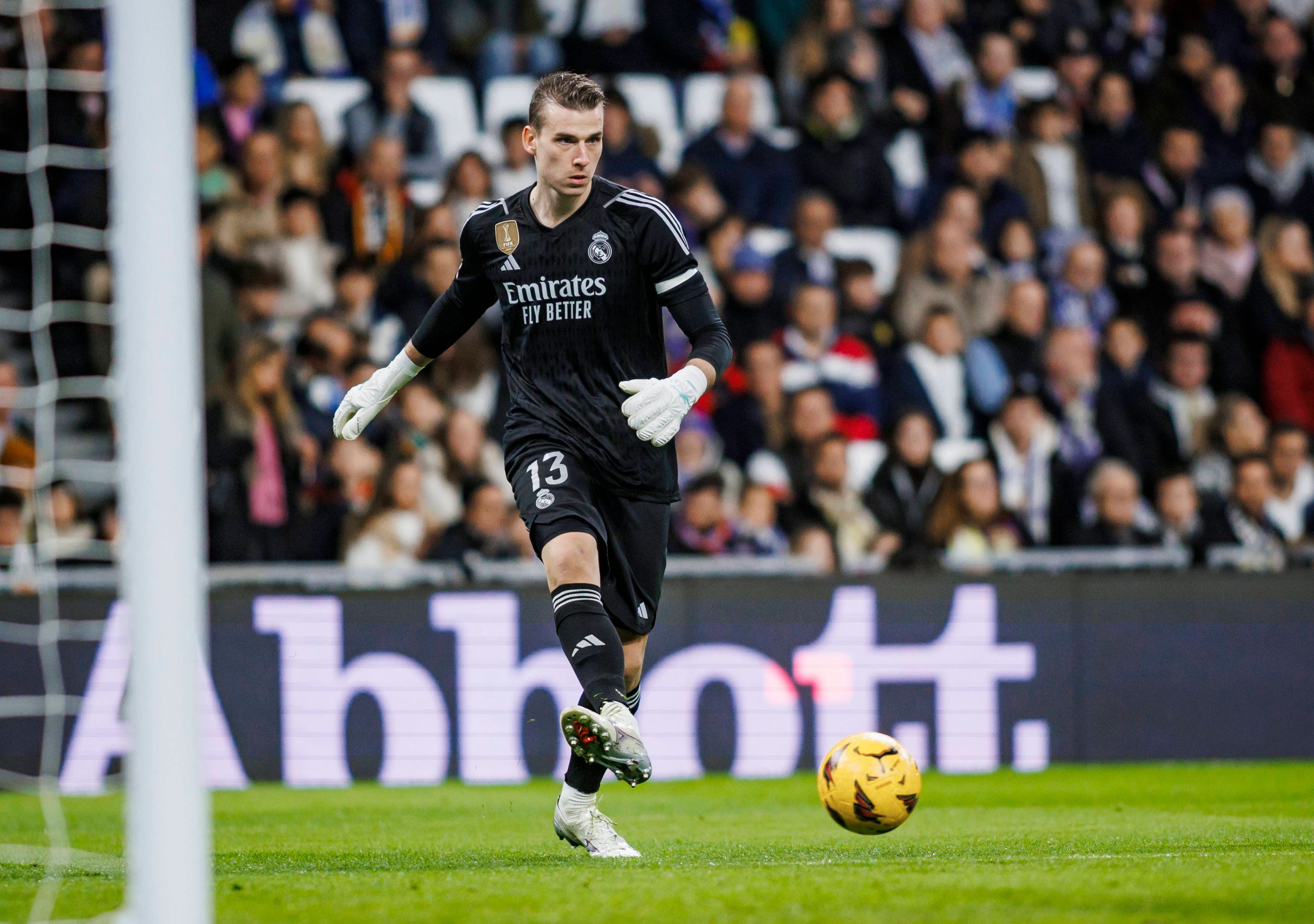  Andriy Lunin, en el Real Madrid-Granada.