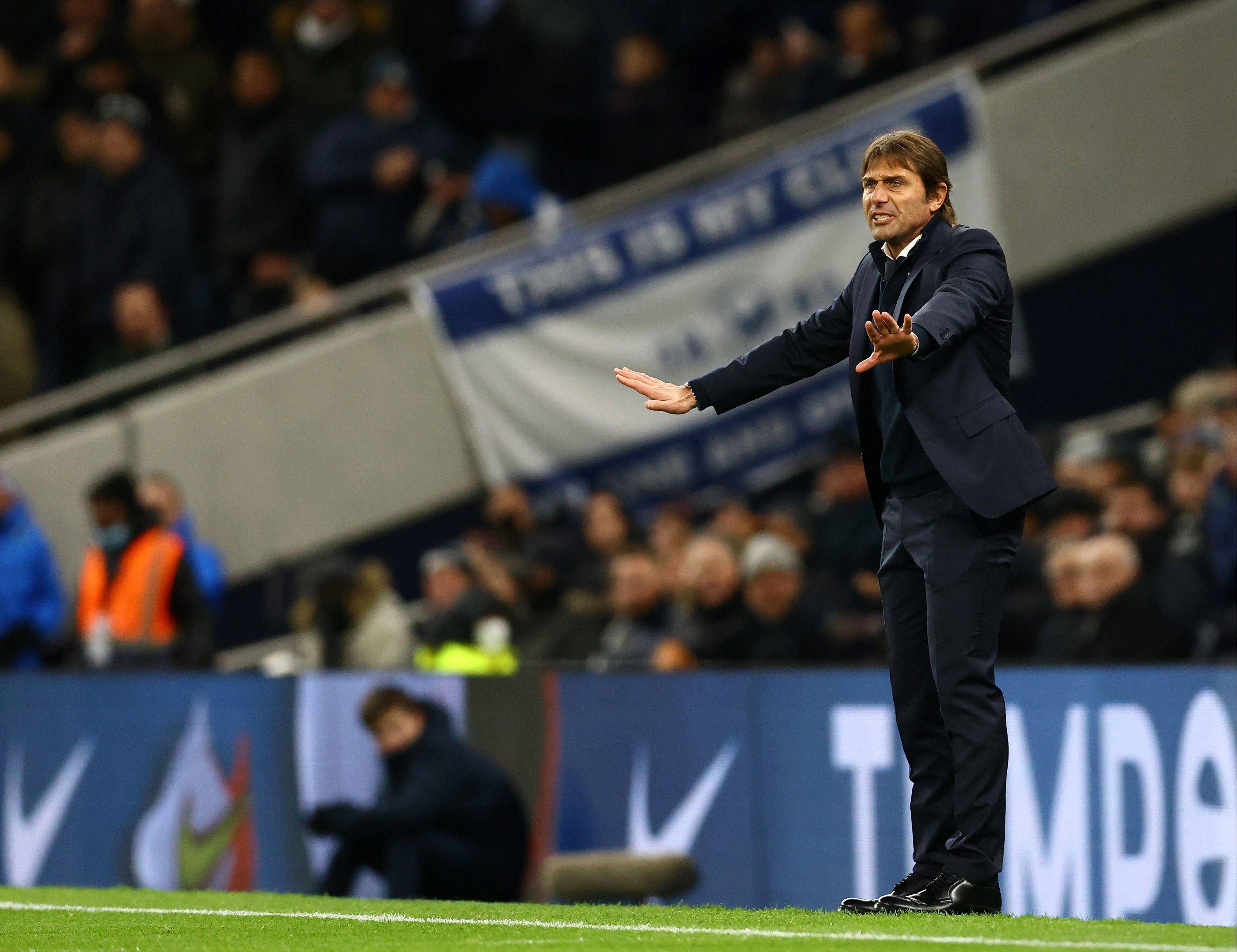  Antonio Conte, en un partido del Tottenham.