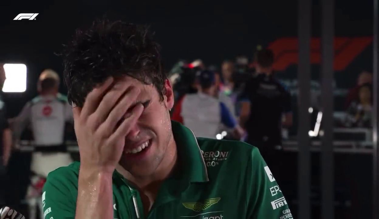 Así estaba Lance Stroll tras la carrera. (Redes Sociales)