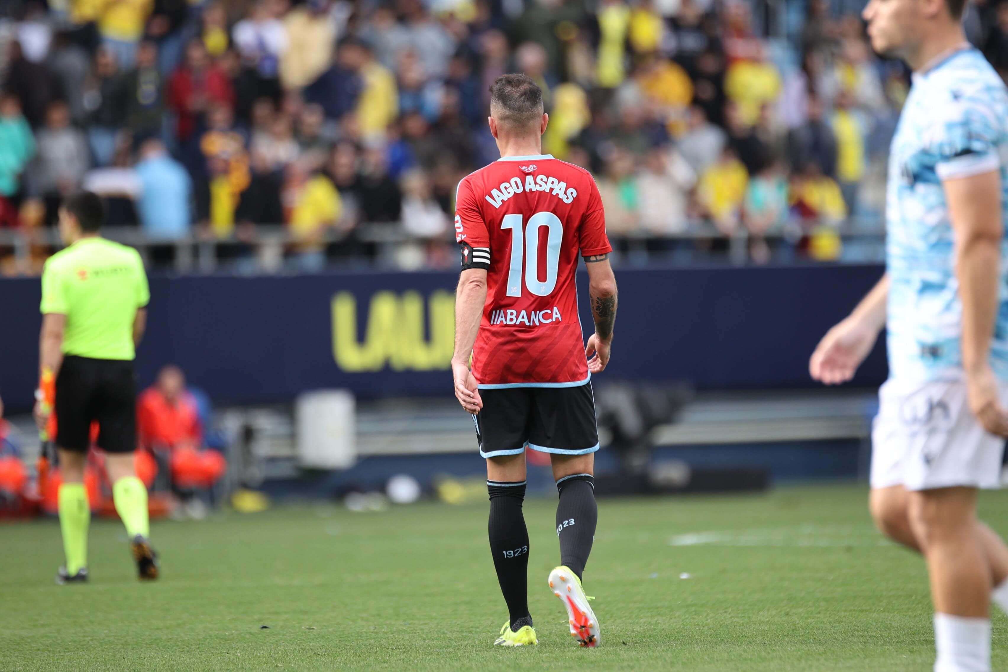  Aspas, durante el Cádiz - Celta.