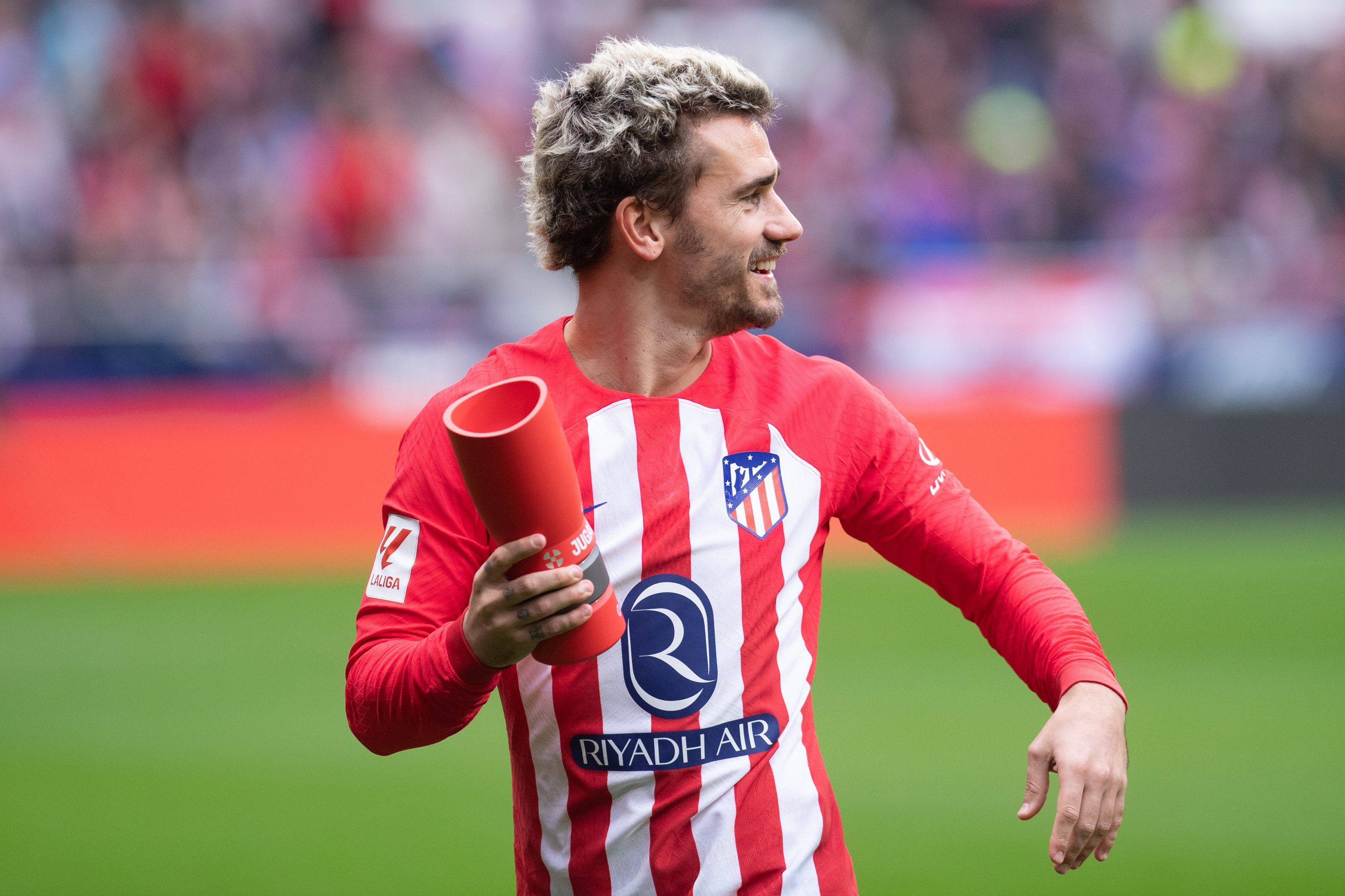 Antoine Griezmann, antes del Atlético de Madrid-Almería (Foto: Cordon Press).