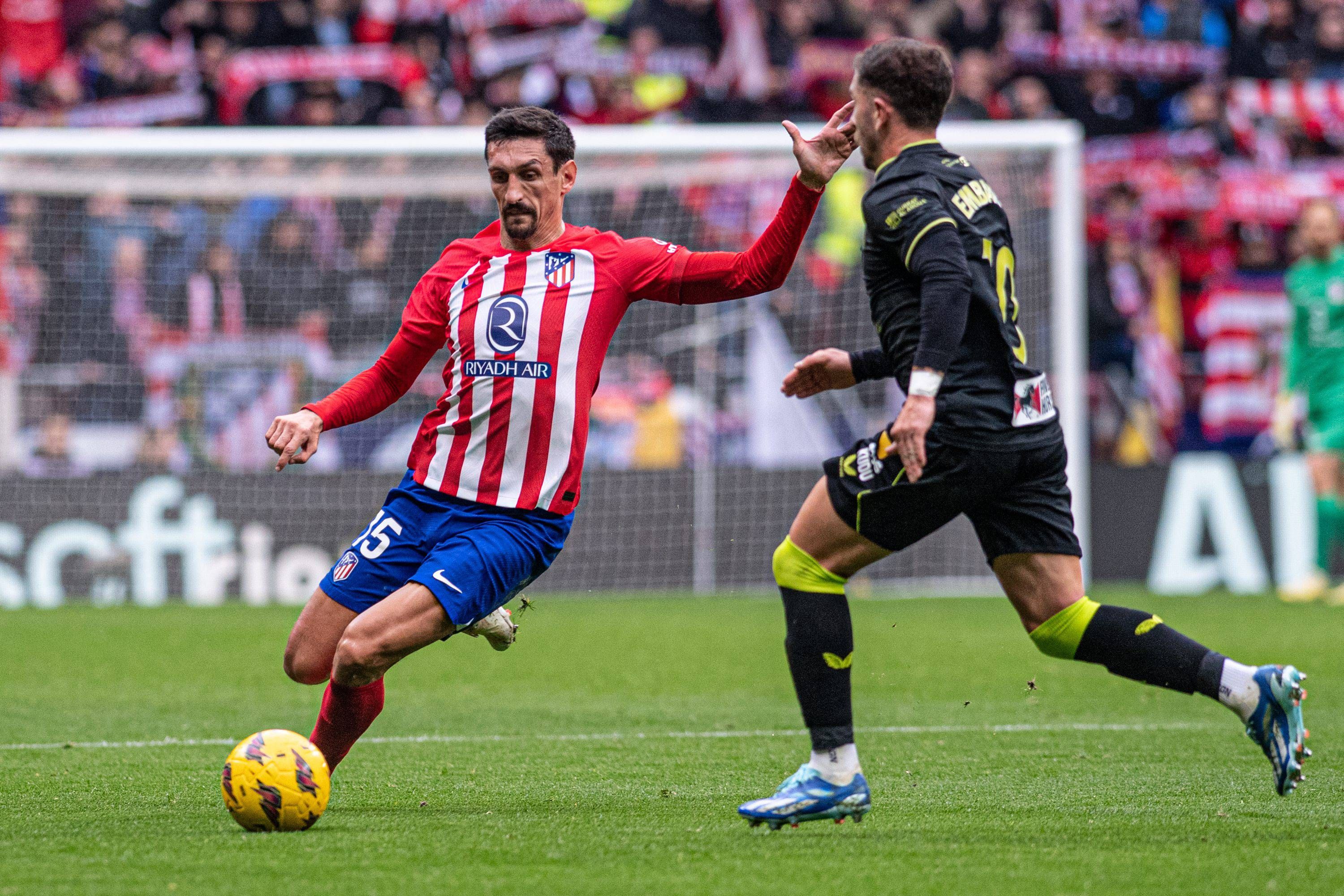 Stefan Savic, en el Atlético de Madrid-Almería.
