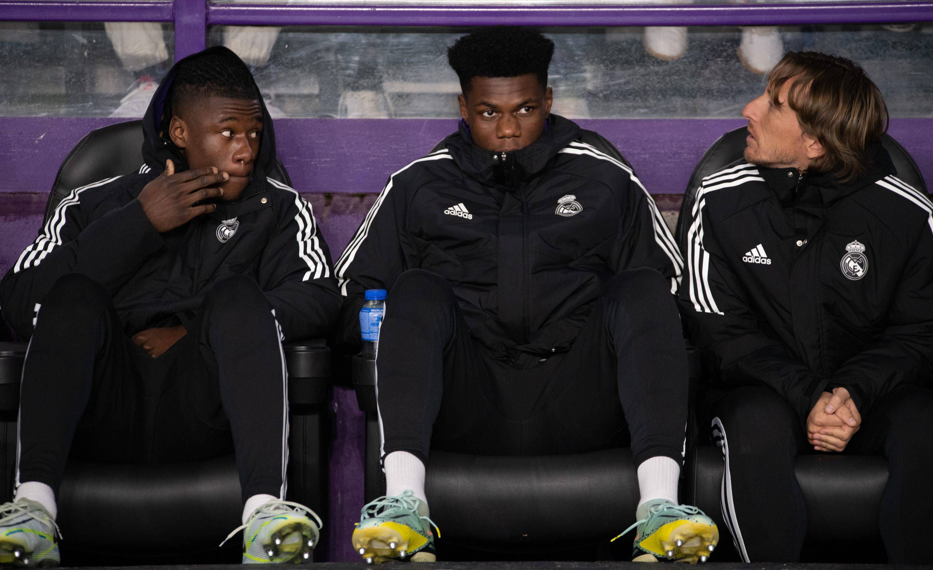 Aurélien Tchouaméni, Eduardo Camavinga y Luka Modric. (Fuente: Cordon Press)