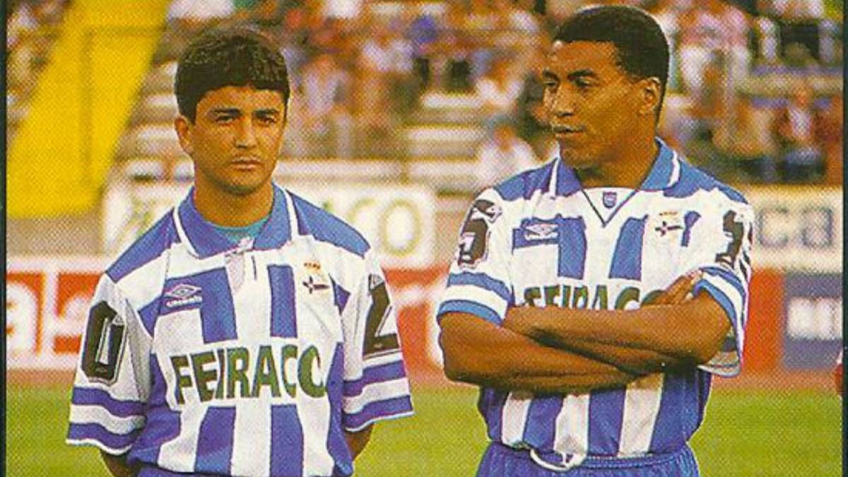  Bebeto y Mauro Silva, en su etapa con el Dépor.