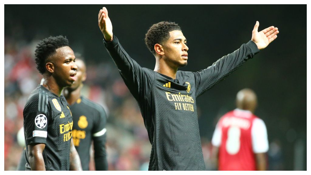  Bellingham celebrando un gol con el Real Madrid. (Fuente: Cordon Press)