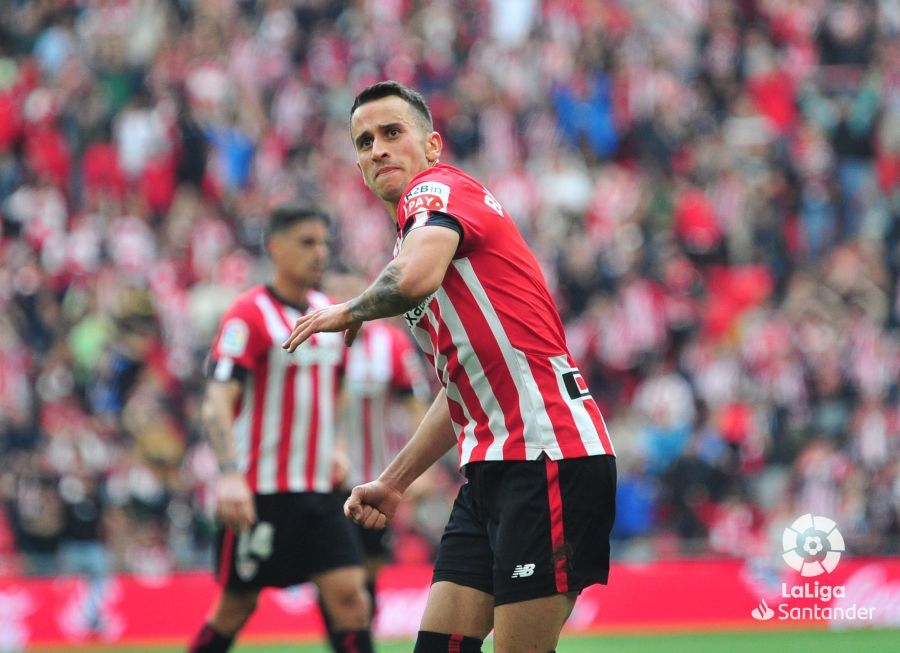  Berenguer celebra su gol ante el Celta en San Mamés.