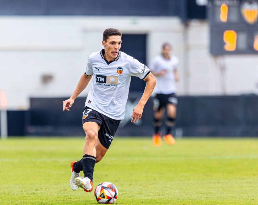 Borja Calvo en el partido contra el Andratx