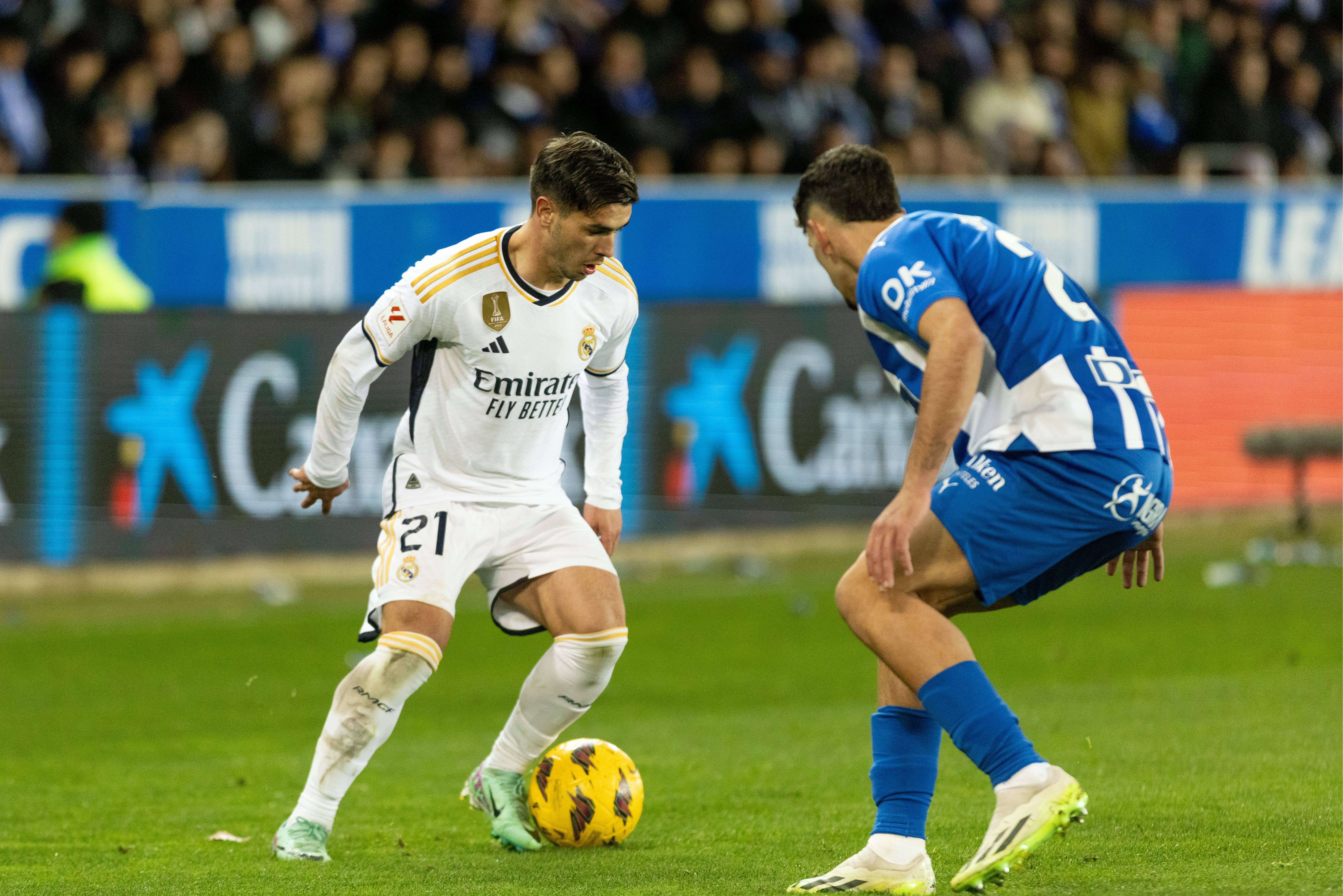  Brahim en un momento del partido entre la Arandina y el Real Madrid en Copa del Rey