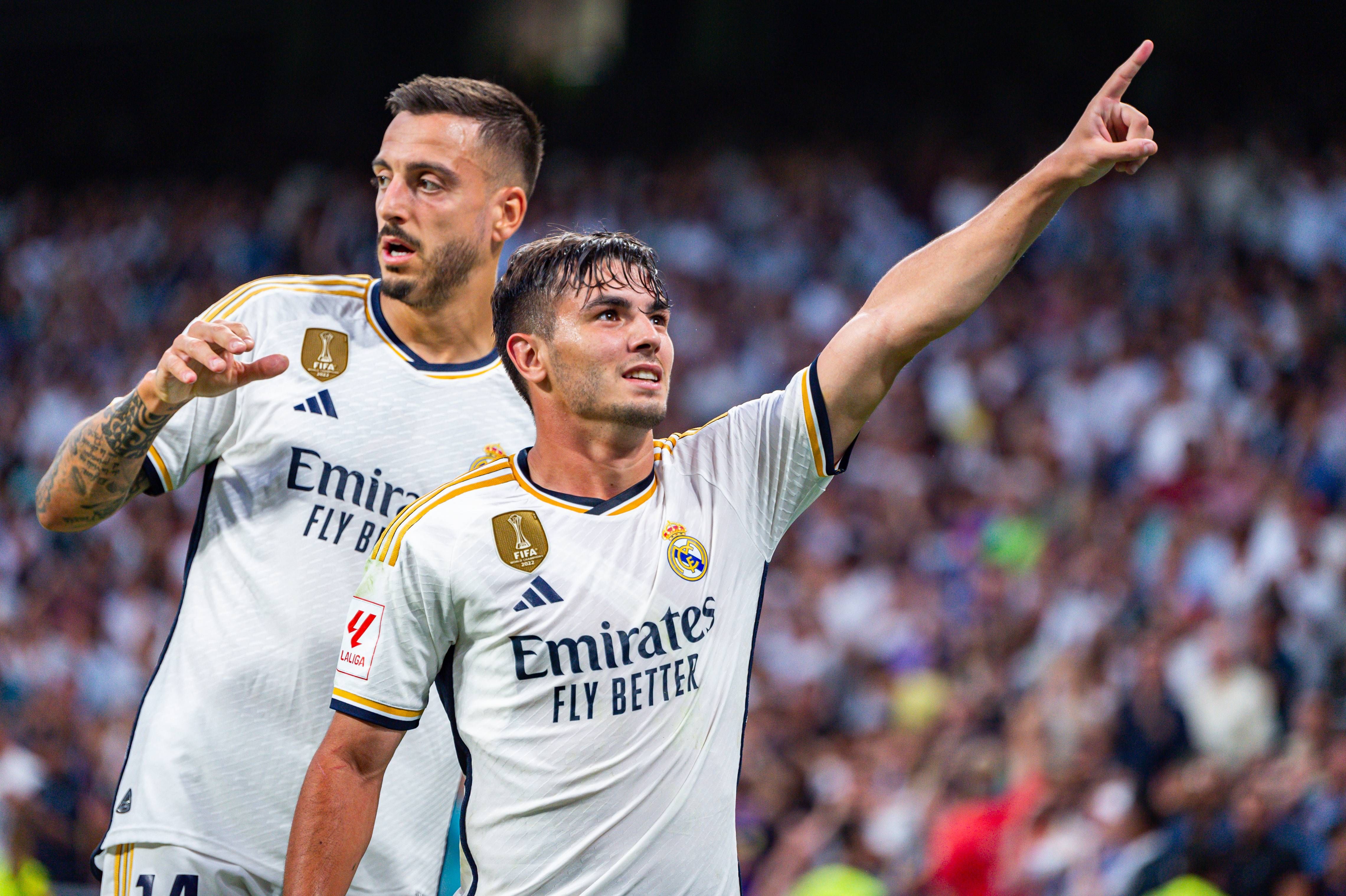  Brahim celebra su gol ante Las Palmas.