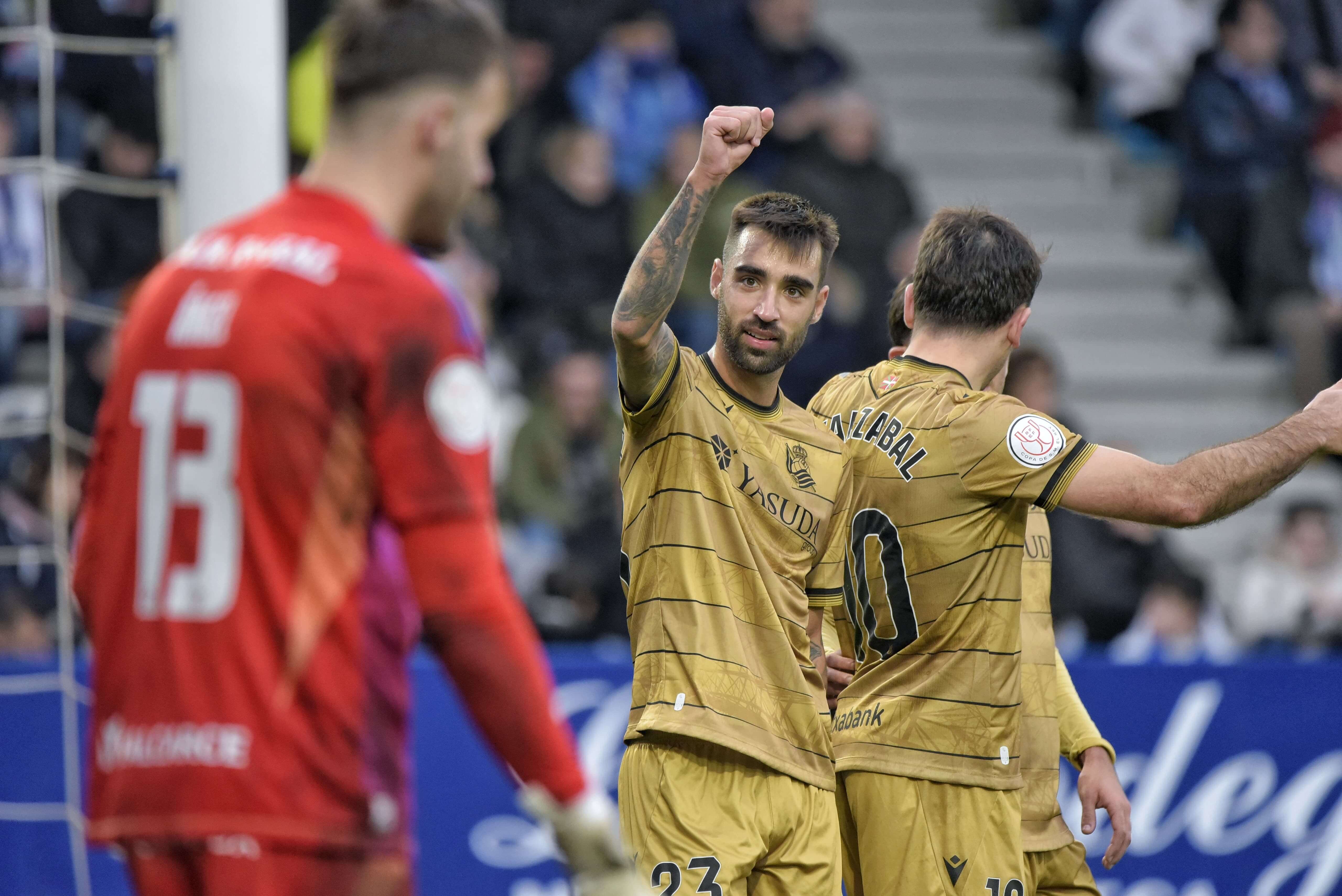  Brais Méndez fue el autor del 0-2 de la Real Sociedad en Ponferrada.