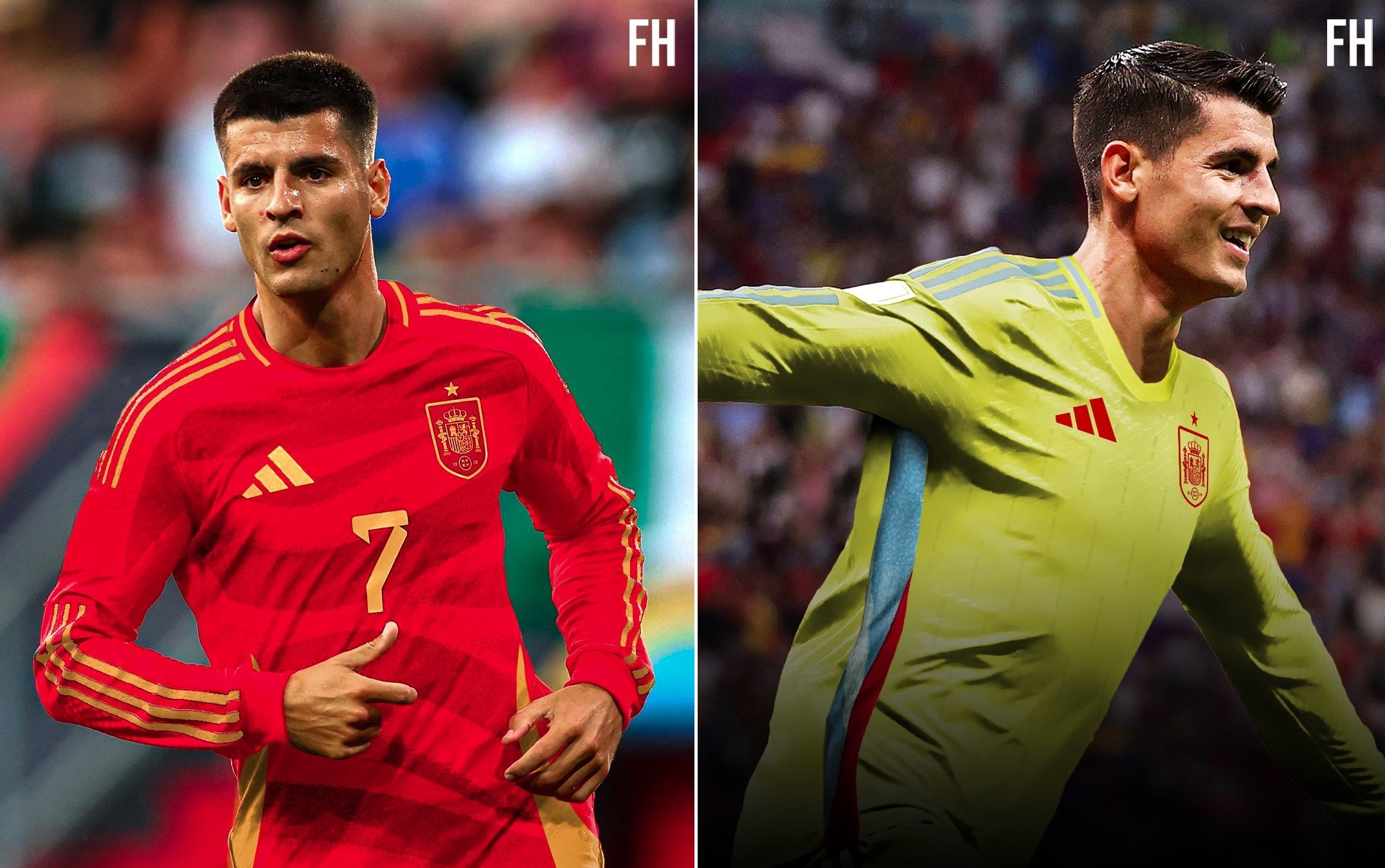  Las camisetas de España para la Eurocopa 2024 (vía Footy Headlines).