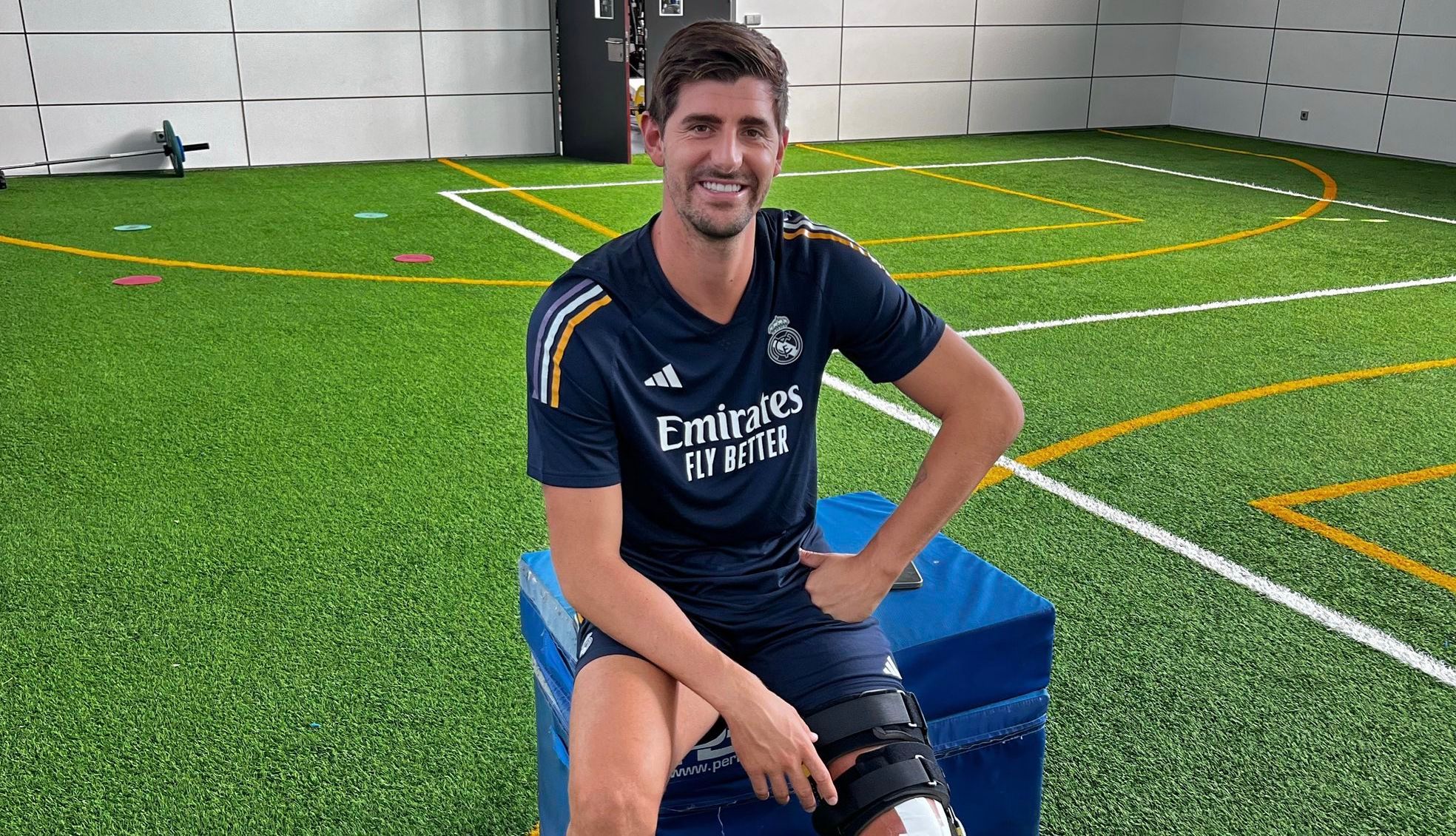  Thibaut Courtois, recuperándose con el Madrid.