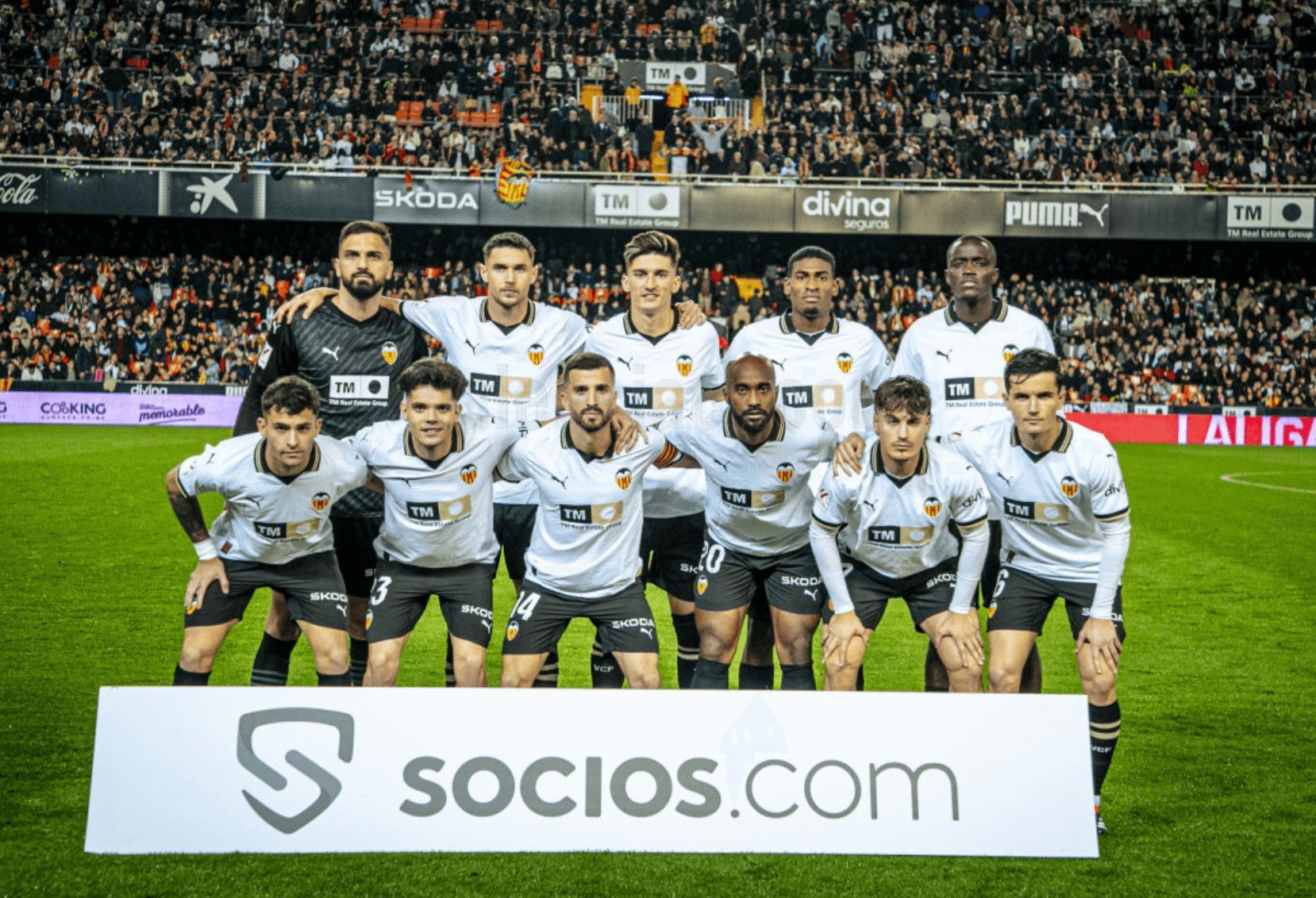 El once titular ante el Sevilla FC.