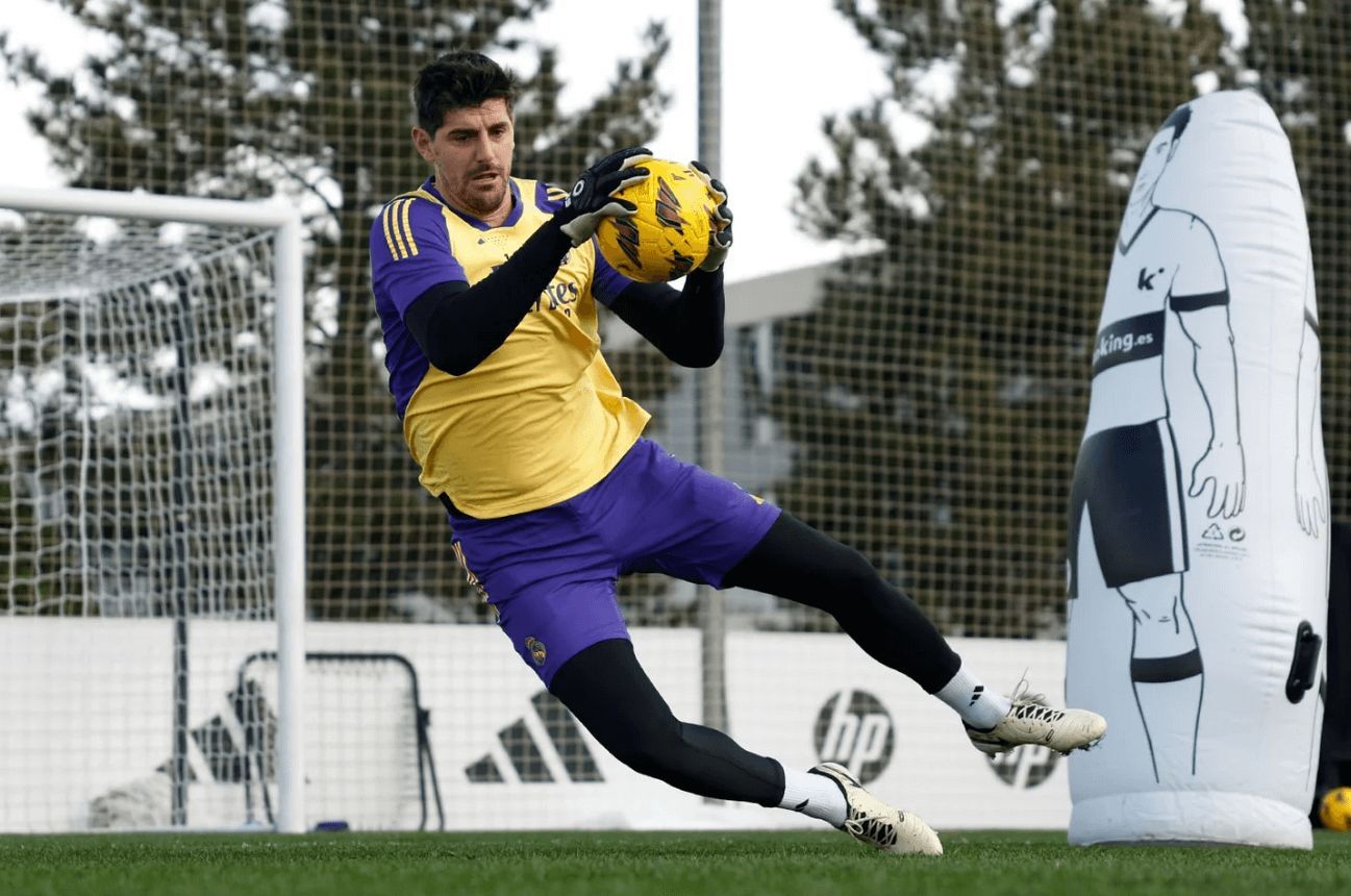  Thibaut Courtois, en una sesión del Real Madrid.