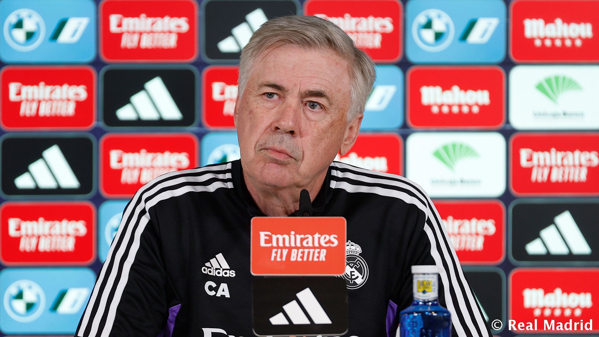  Carlo Ancelotti, en sala de prensa.