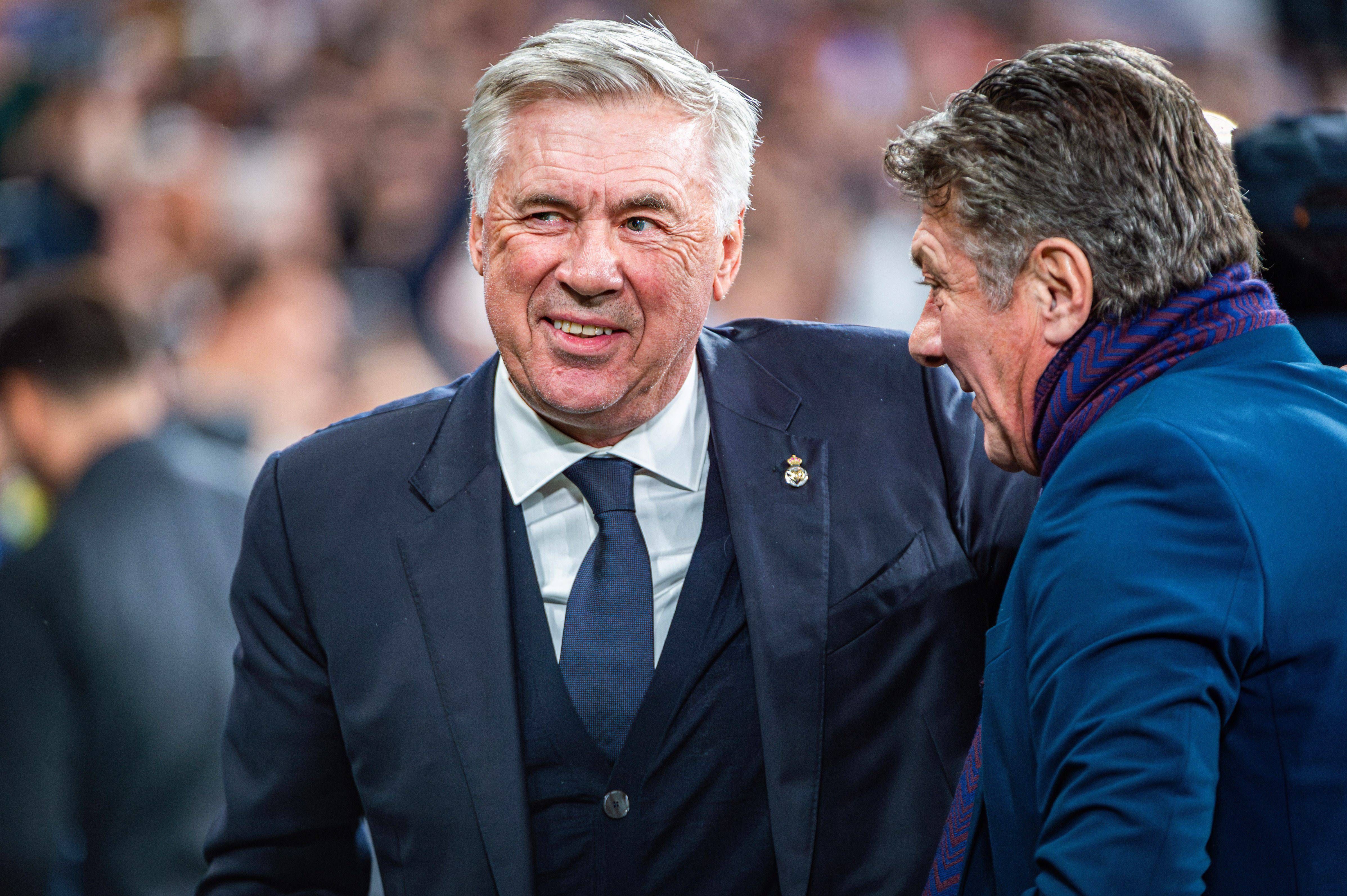 Carlo Ancelotti, en un partido con el Real Madrid.