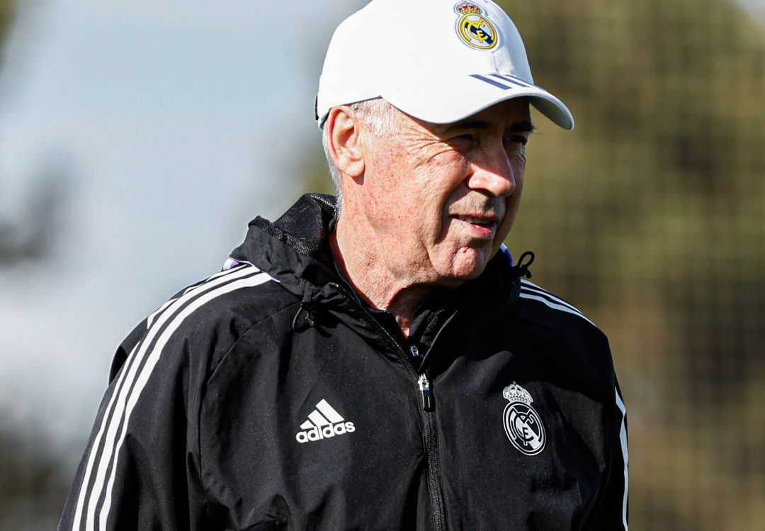 Carlo Ancelotti, en una sesión del Real Madrid.