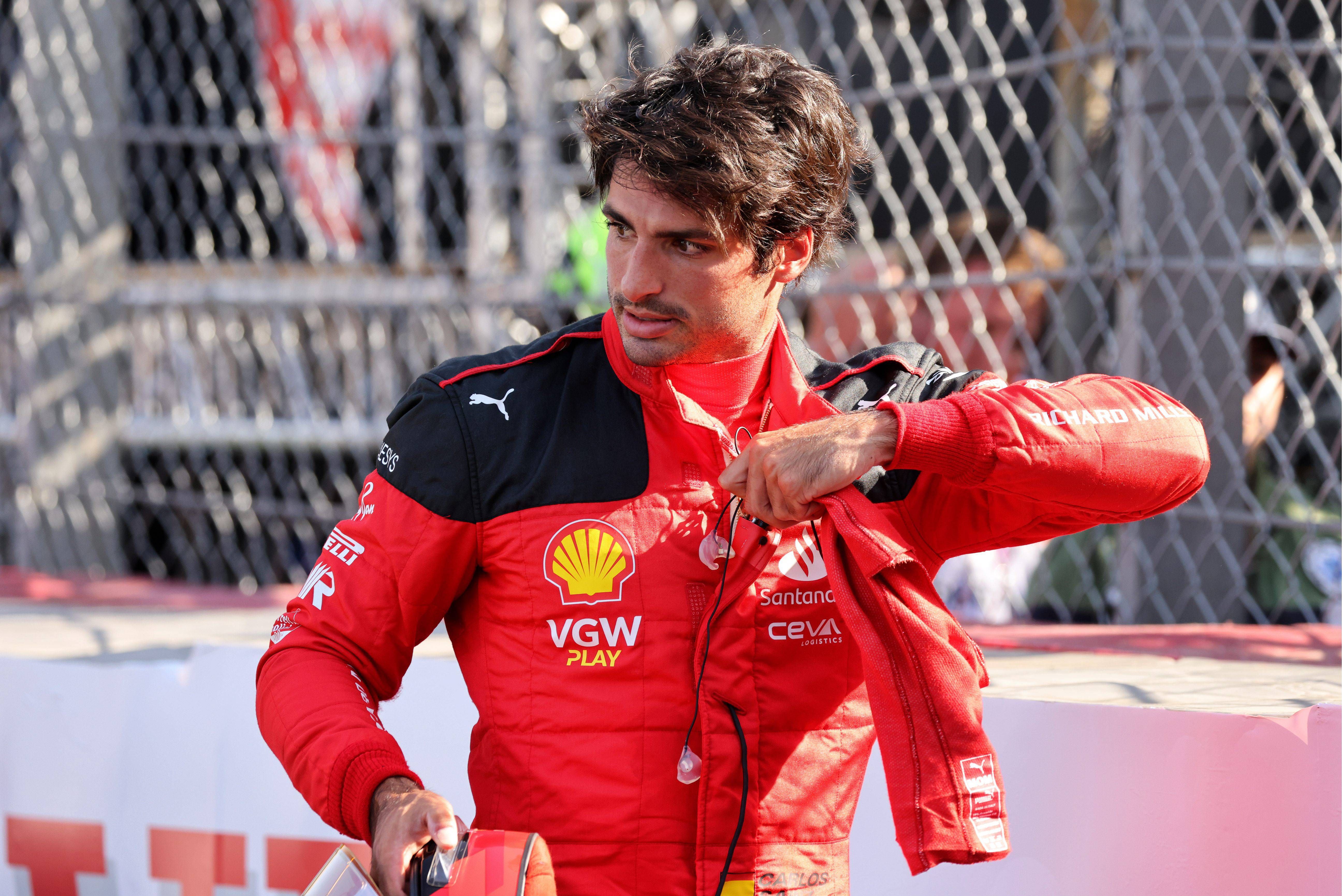  Carlos Sainz, en unos entrenamientos con Ferrari.