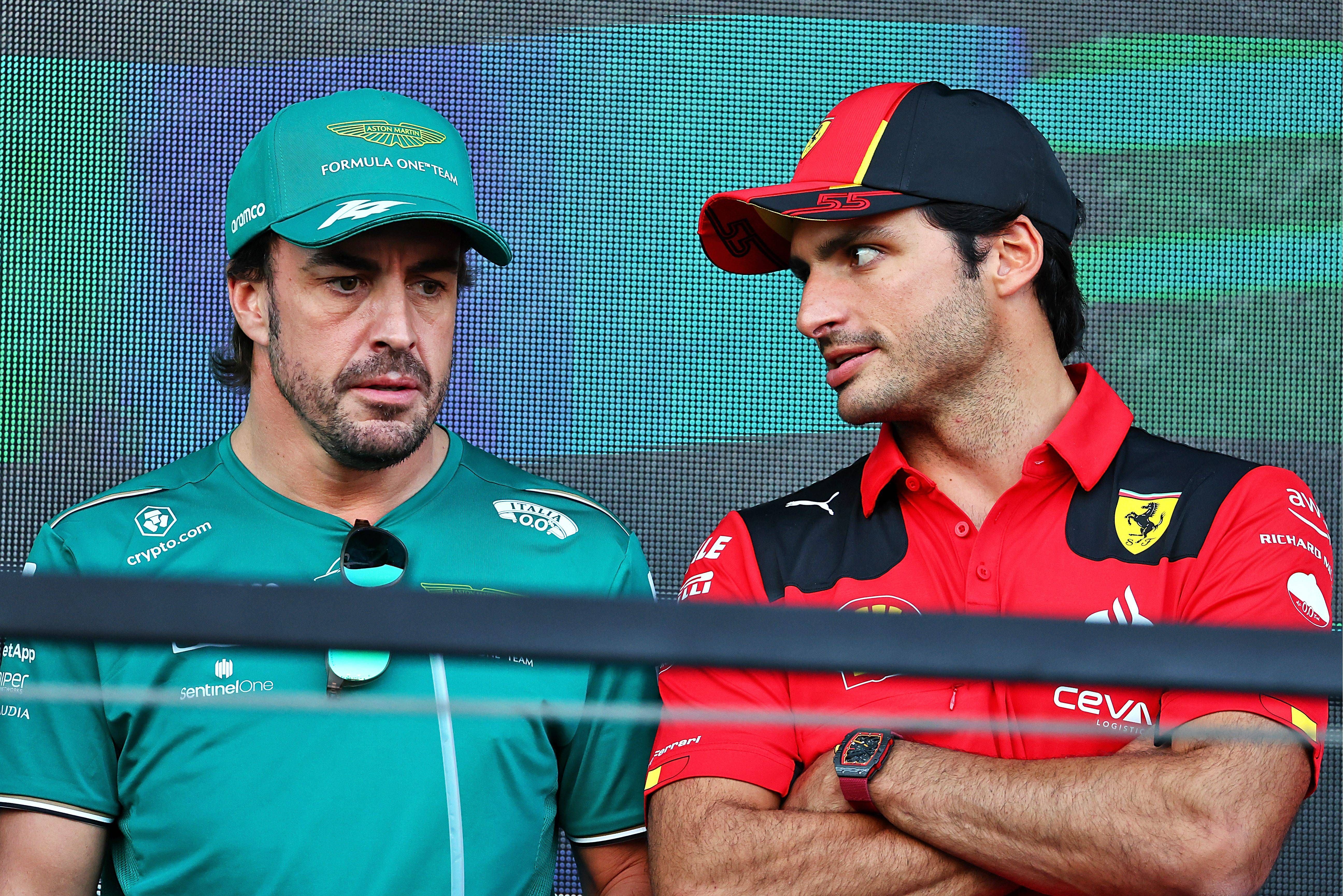  Carlos Sainz y Fernando Alonso, juntos en el GP DE Arabia Saudí. (Cordon Press)